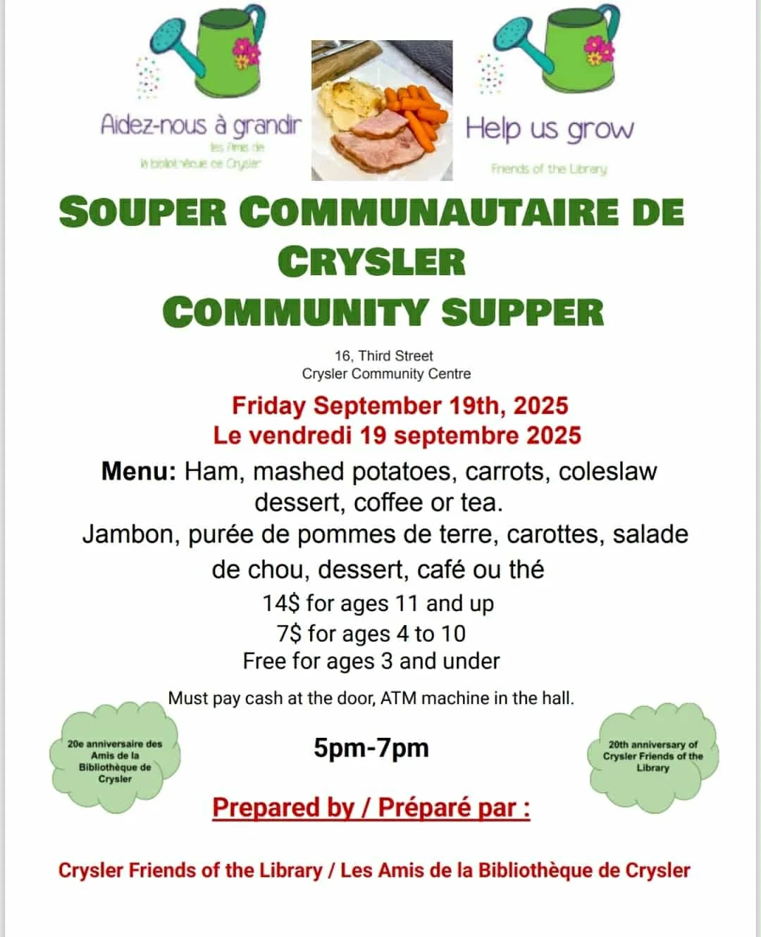 Community Supper September 19th 2025