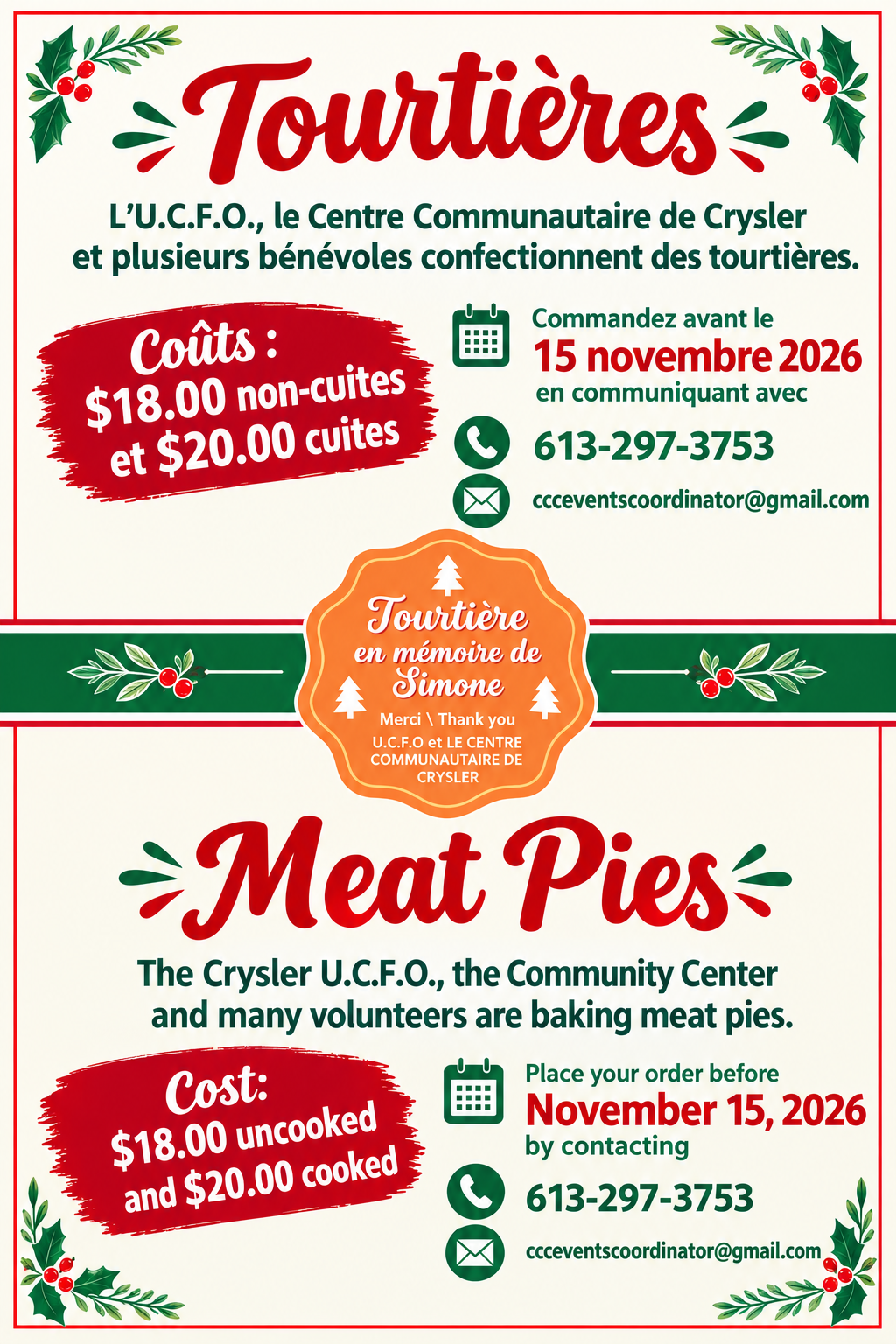 Tourtières / Meat Pies