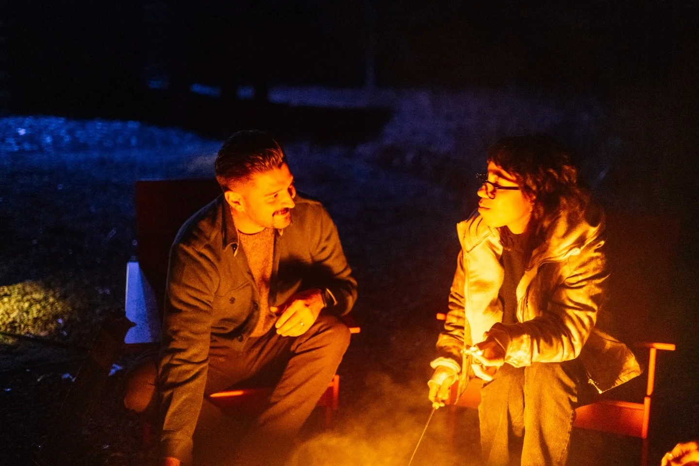 Cozy nights by the fire, middle of the woods, next to an A-Frame&hellip;. Smores, wine&hellip; doesn&rsquo;t get much better than this. #twinpeaksaframes