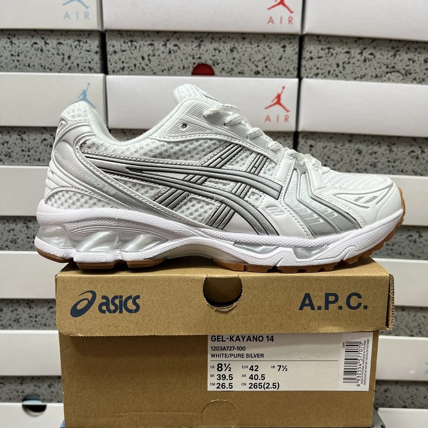 ASICS Gel-Kayano 14 A.P.C. -  White Pure Silver
