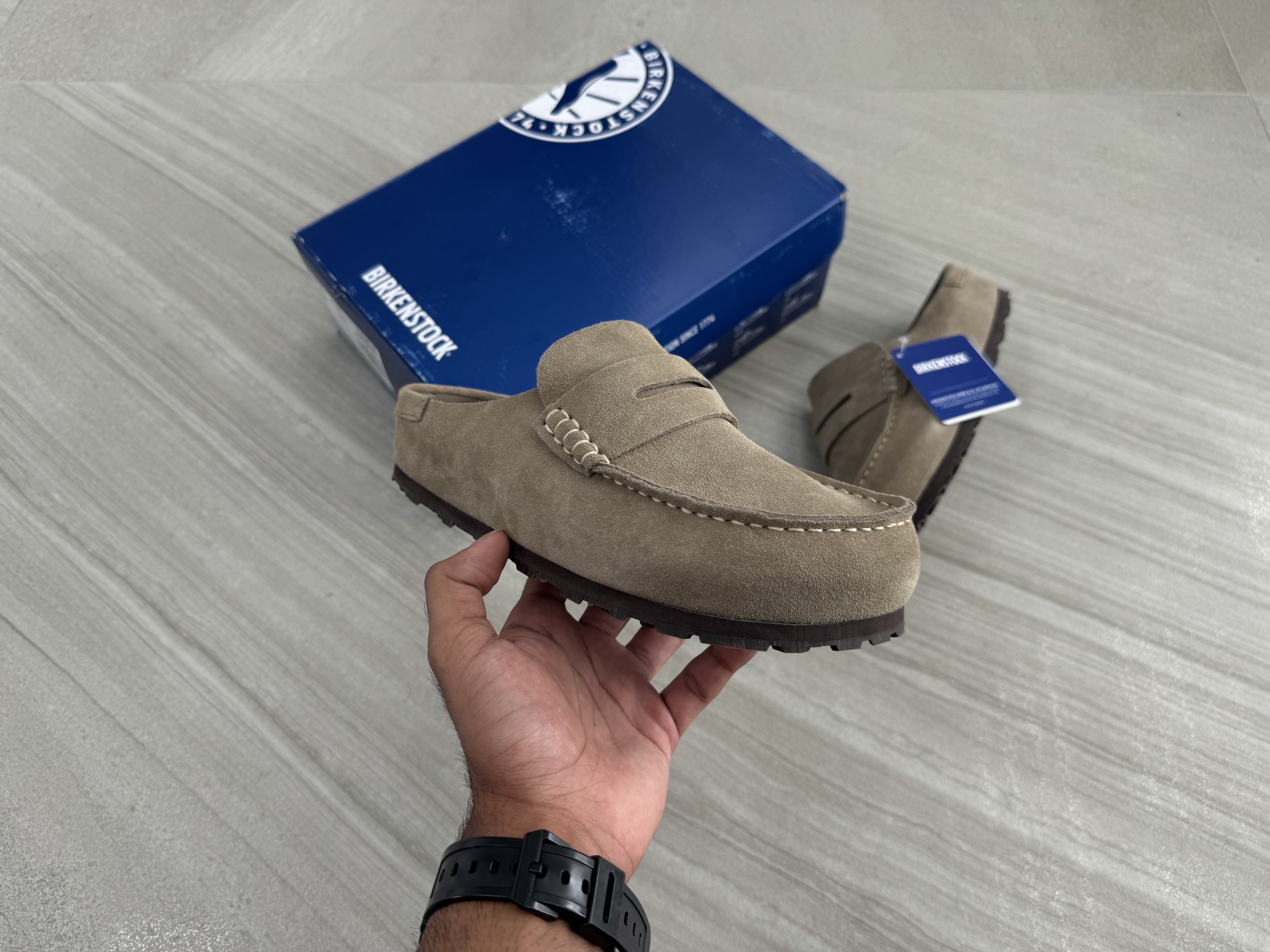 Birks - Naples Wrapped Suede Leather Taupe