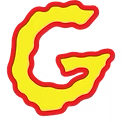 A stylized letter 'G' in yellow with red outline. Ryan Delouya