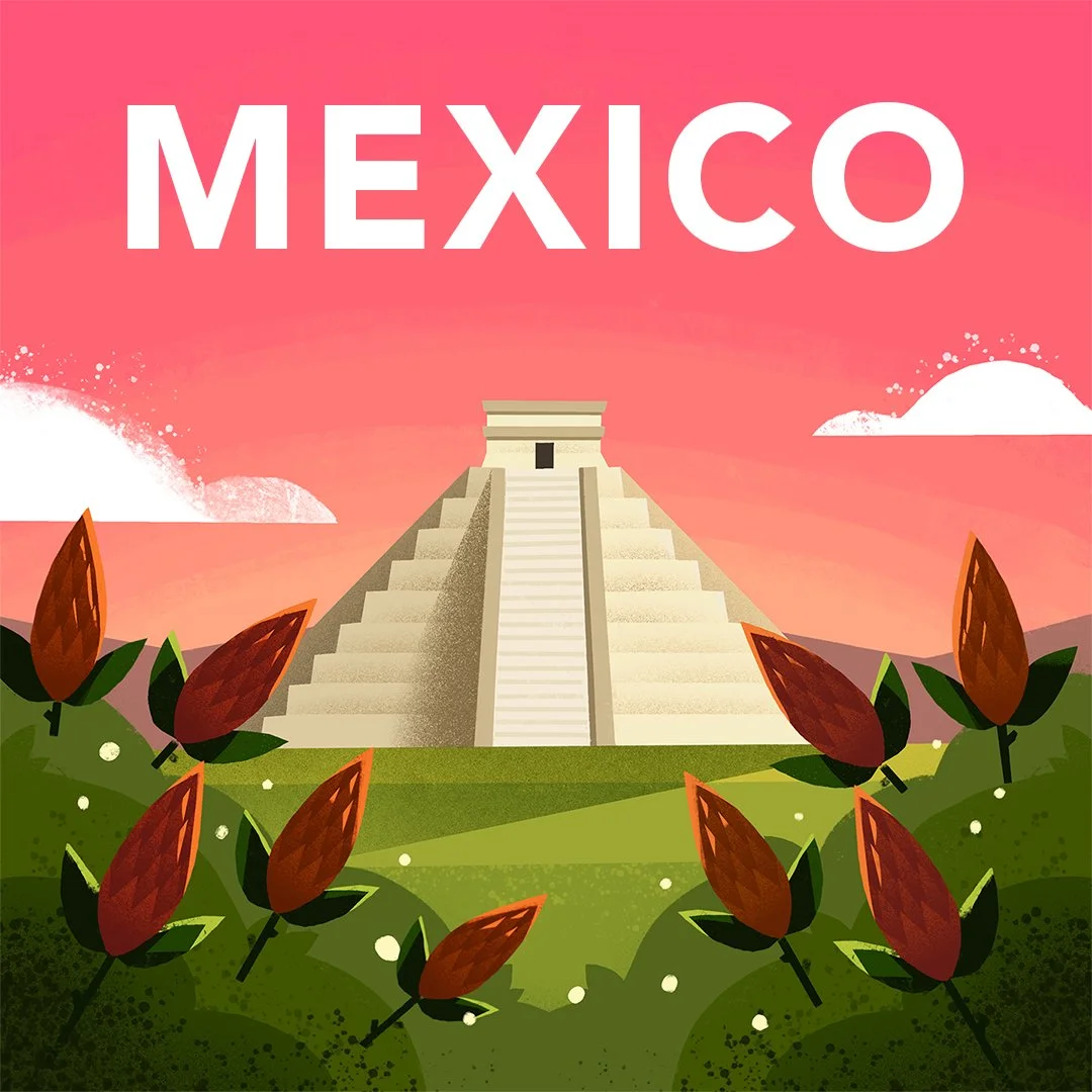 Image of an ancient temple in Mexico