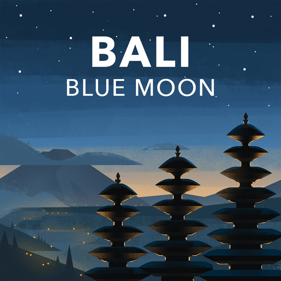 Illustration of temples in Bali