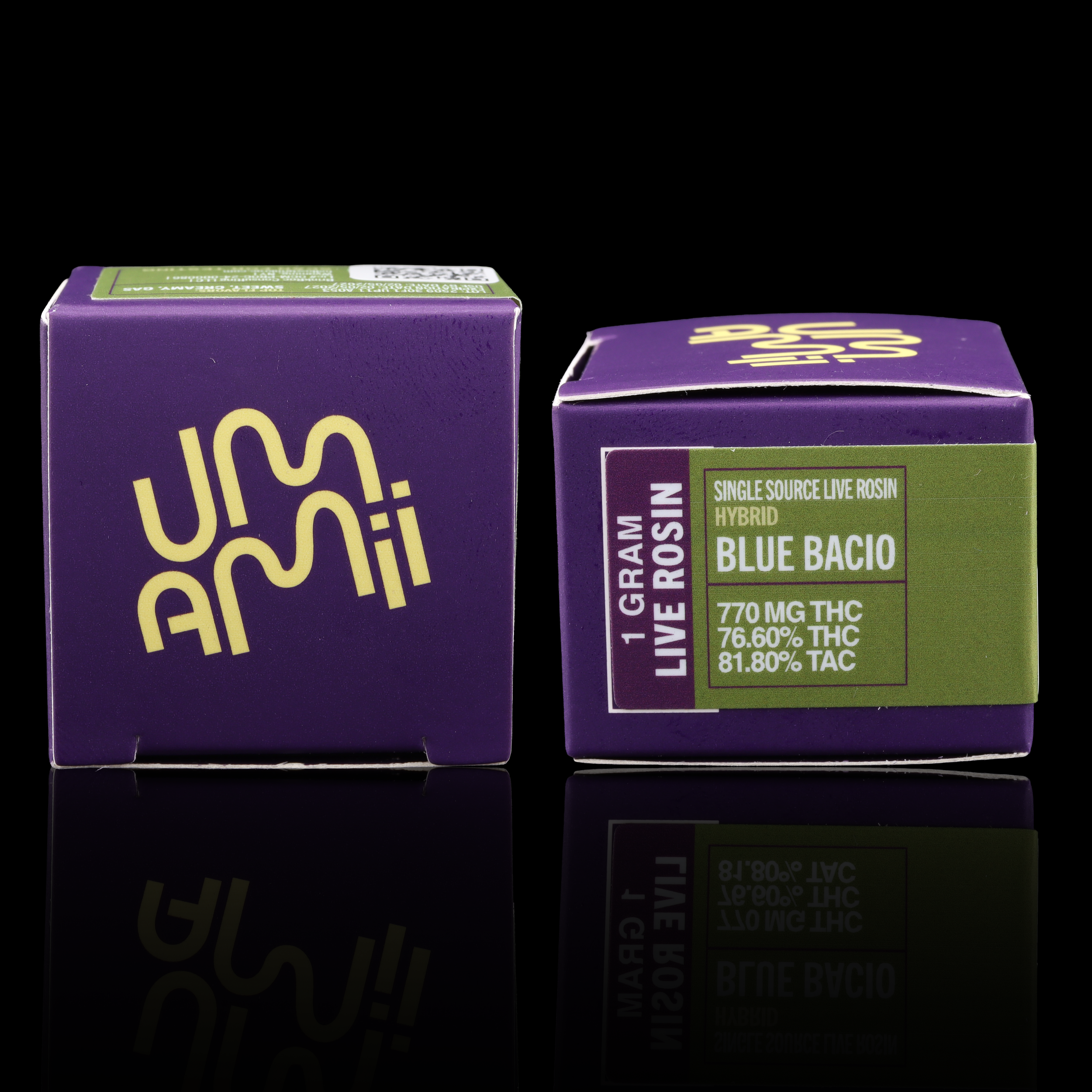 Blue-Bacio-live-rosin-strain-by-Umamii-packaging