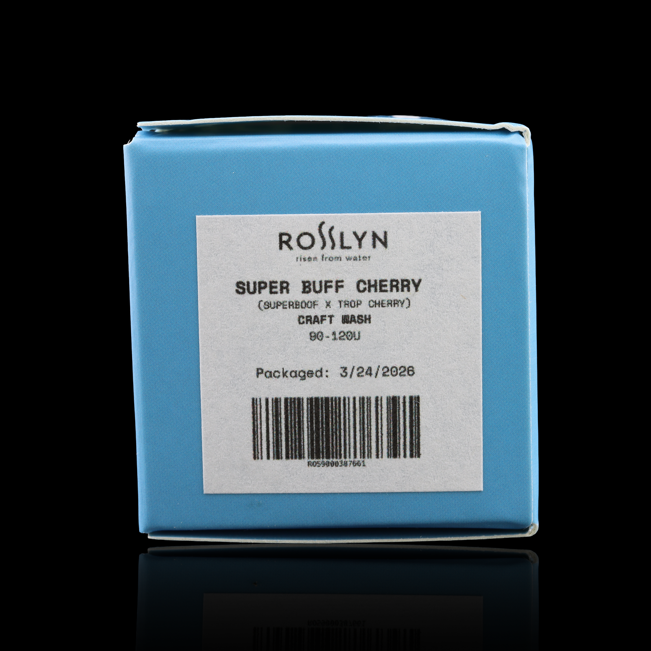 Super-Buff-Cherry-live-rosin-strain-by-Rosslyn-packaging