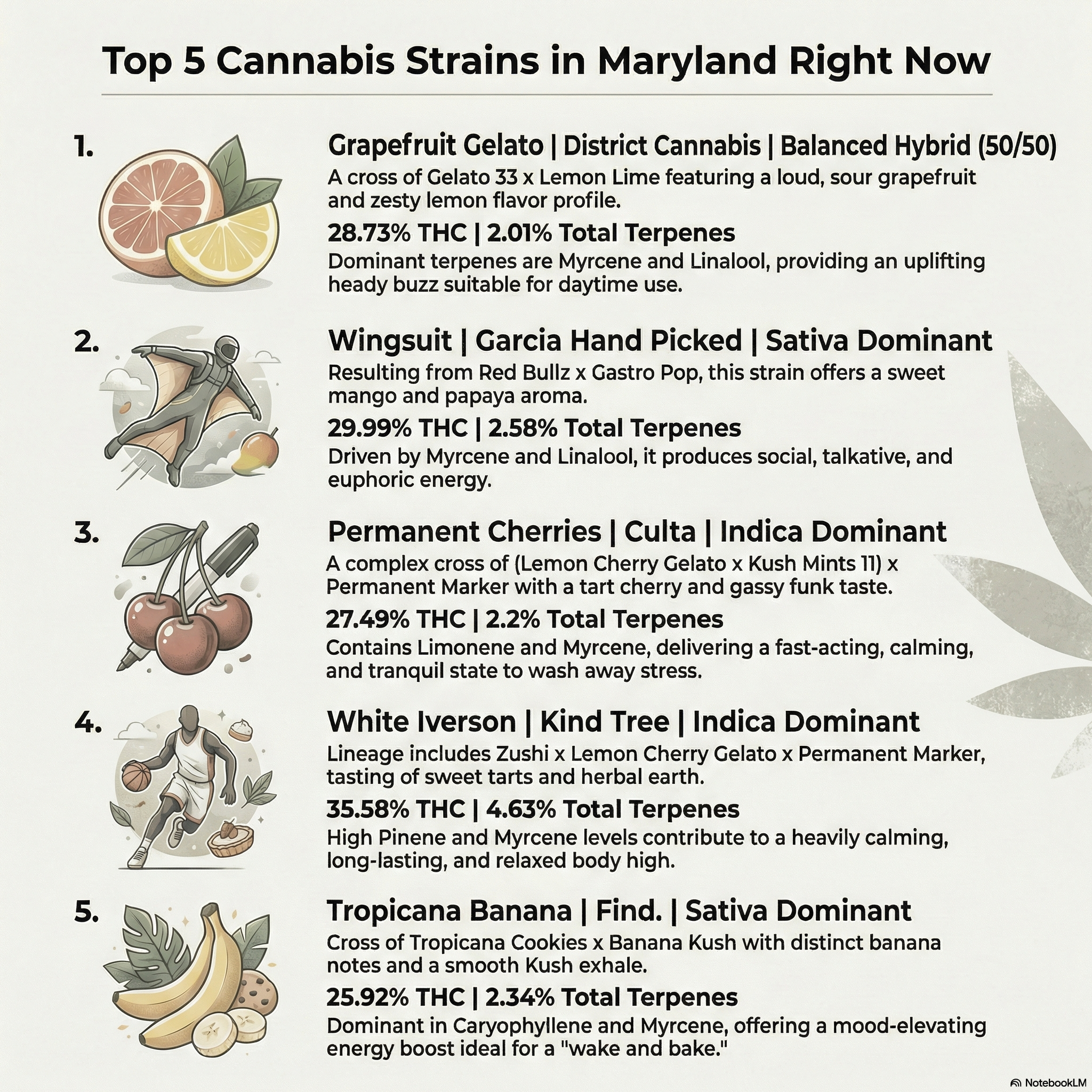Top 5 Cannabis Strains in Maryland Right Now - February 