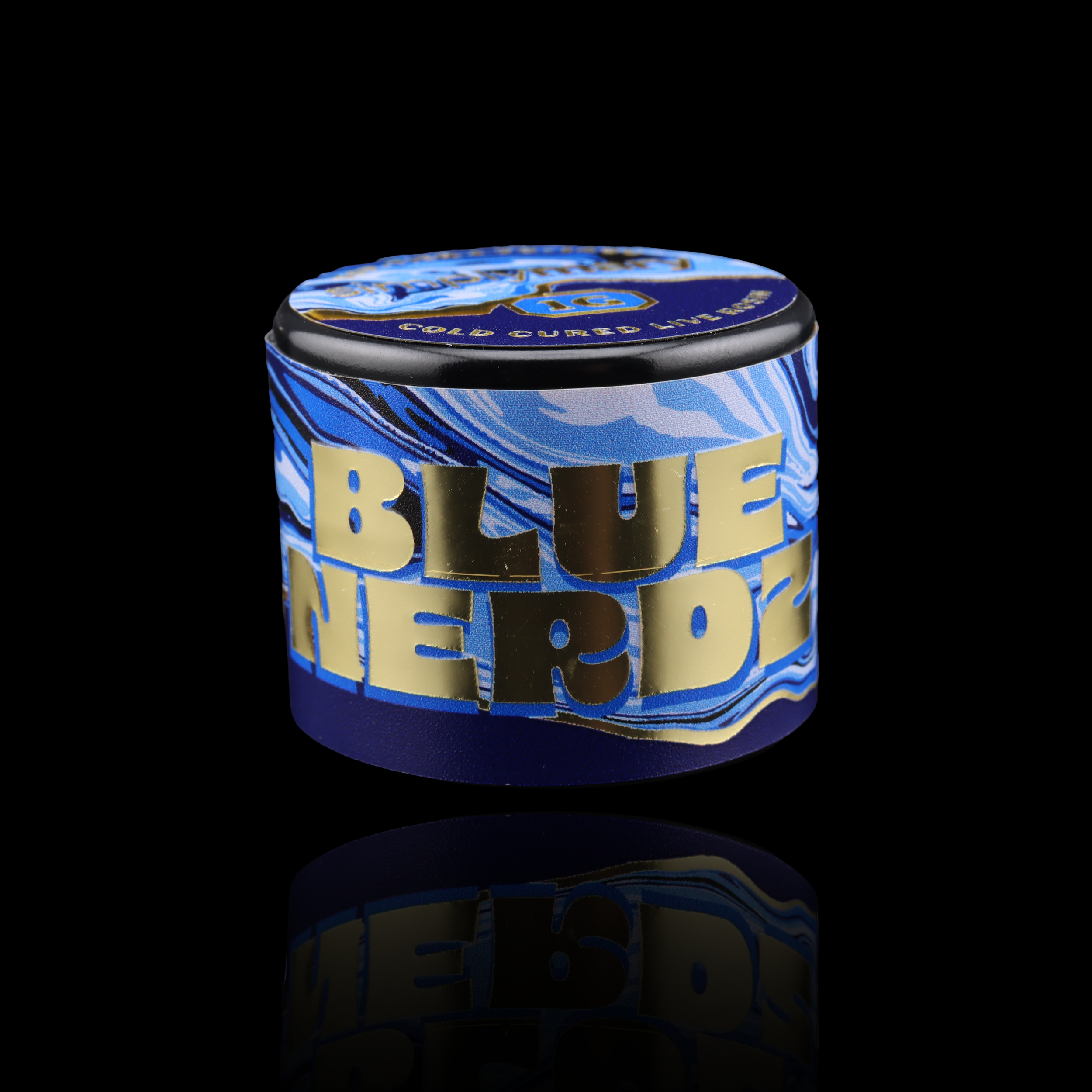 Blue-Nerds-live-rosin-strain-by-Simply-Mary-packaging