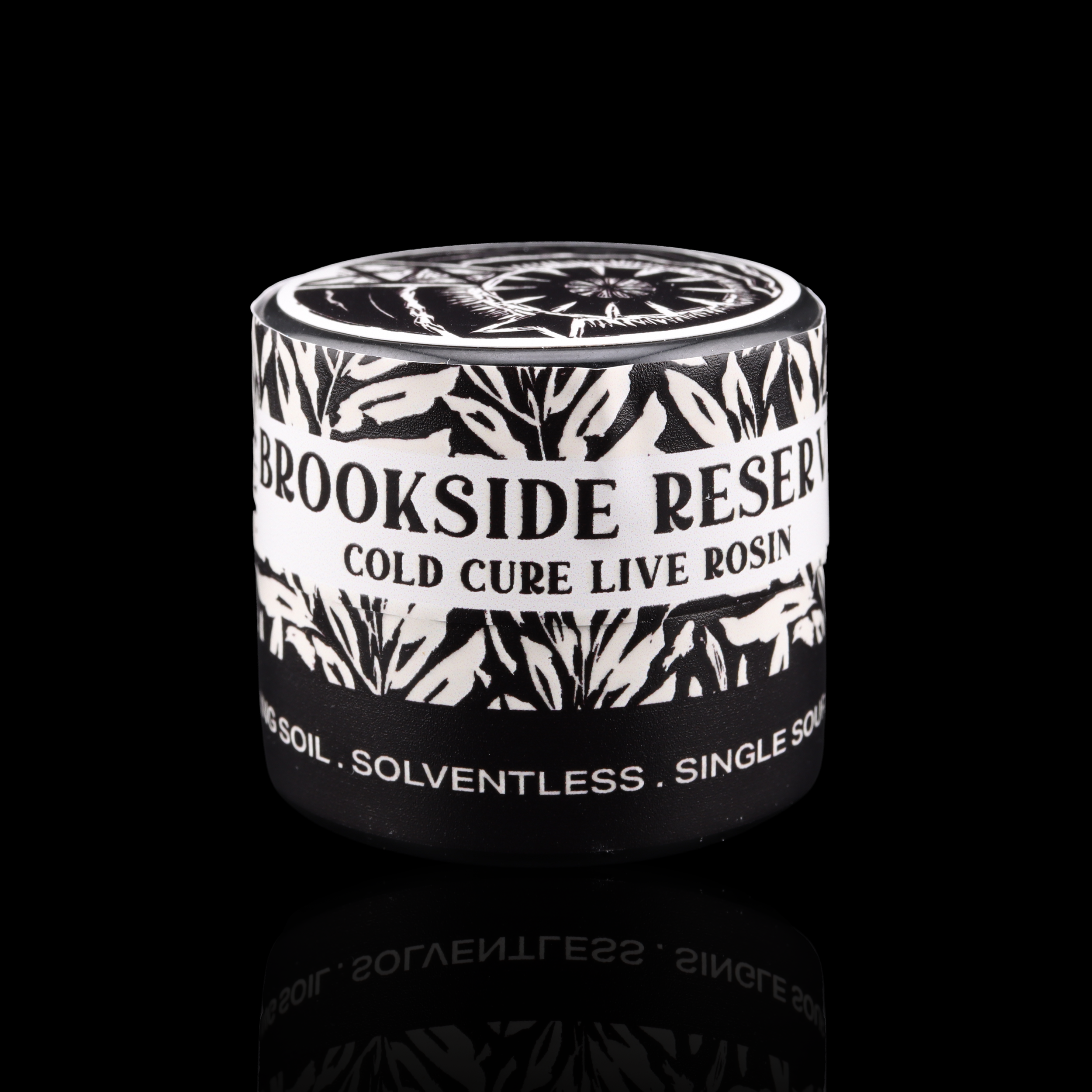 Red-Mellowz-rosin-strain-by-Brookside-Reserve-packaging-jar