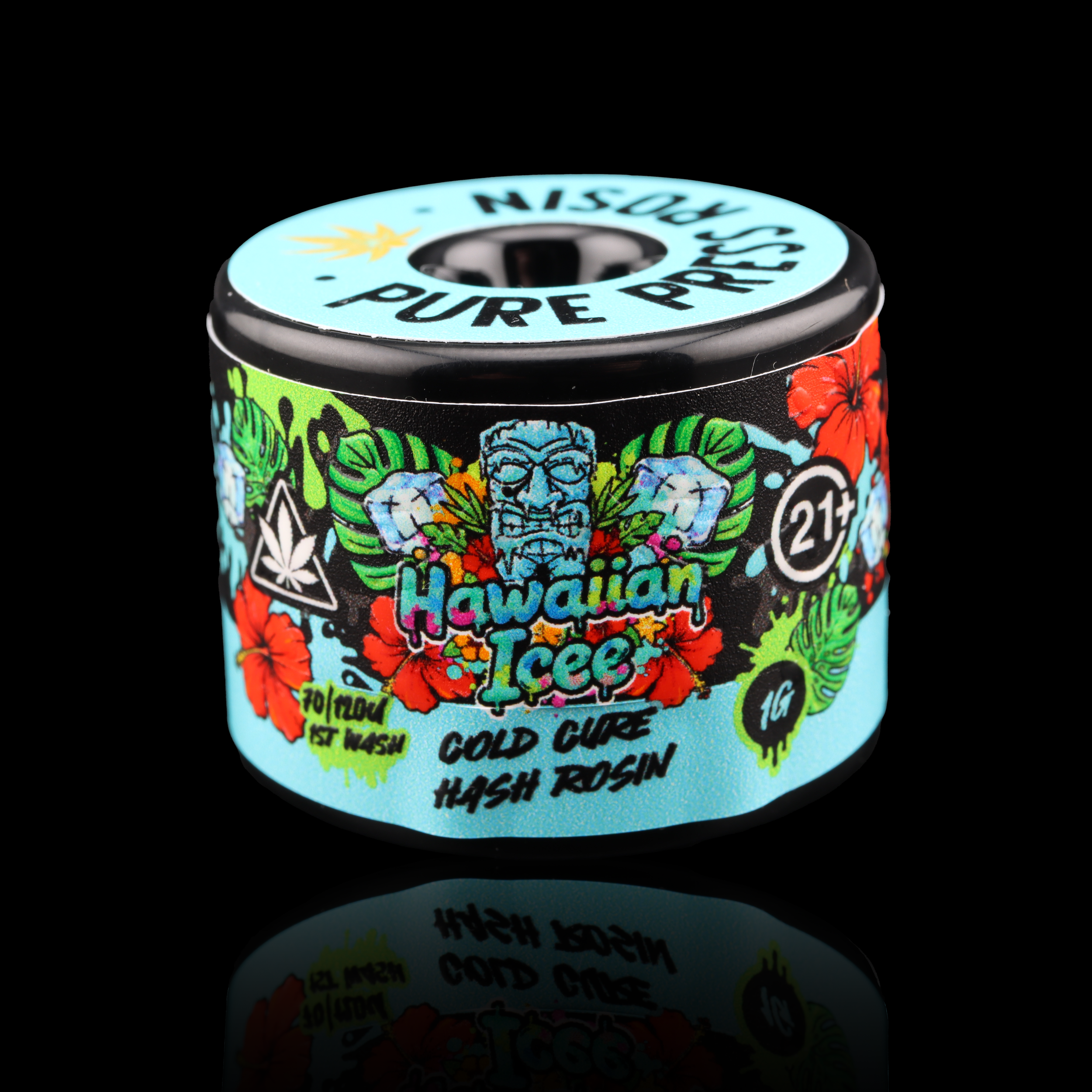 Hawaiian-Icee-live-rosin-strain-by-Pure-Canna-Co-packaging