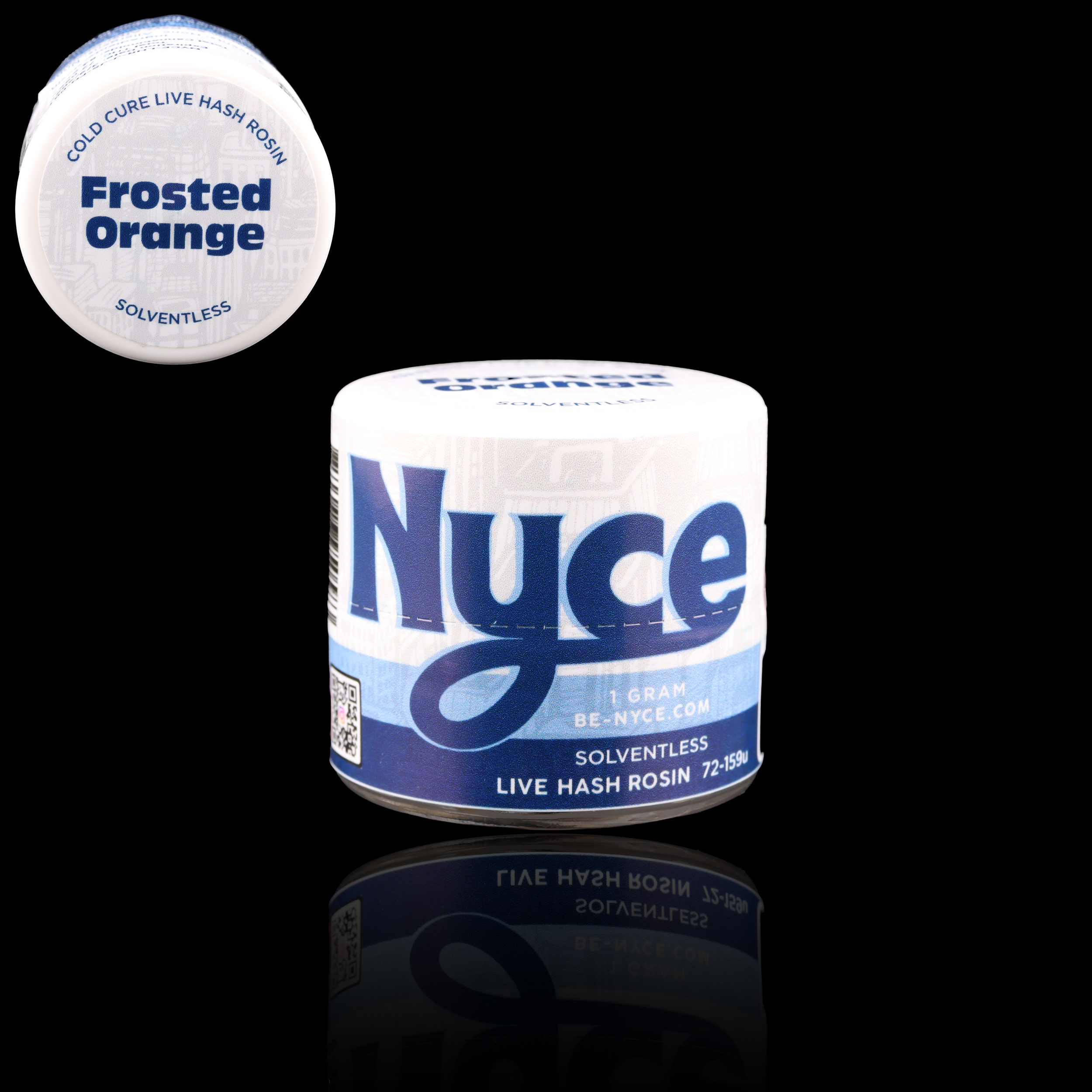 Froseted-Oranges-live-rosin-strain-by-NYCE-packaging