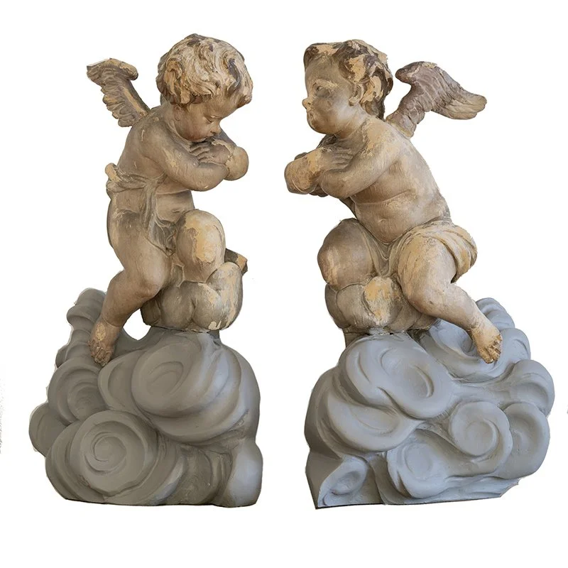 Carved 17th Century alter piece cherubs