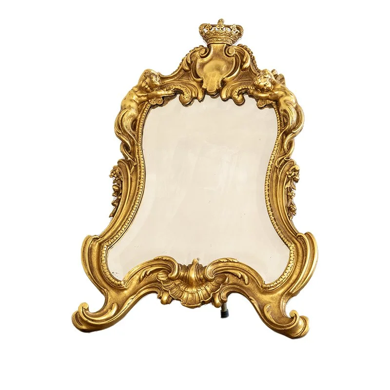 Antique Gilt Bronze Royale Mirror Frame