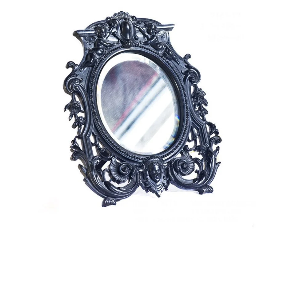 Carved Ebony table Mirror