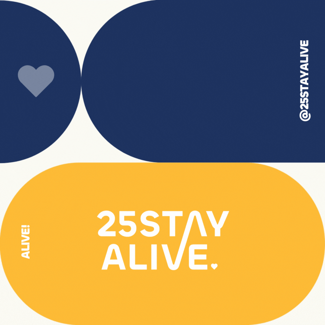 25 Stay Alive brand identity