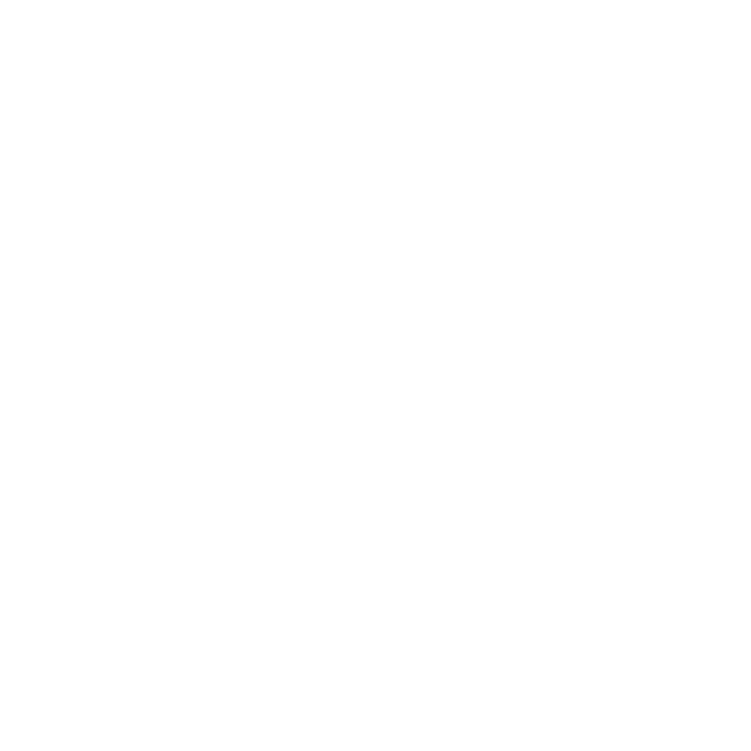 Black background with four white teardrop shapes arranged in a cross pattern, pointing towards the center.