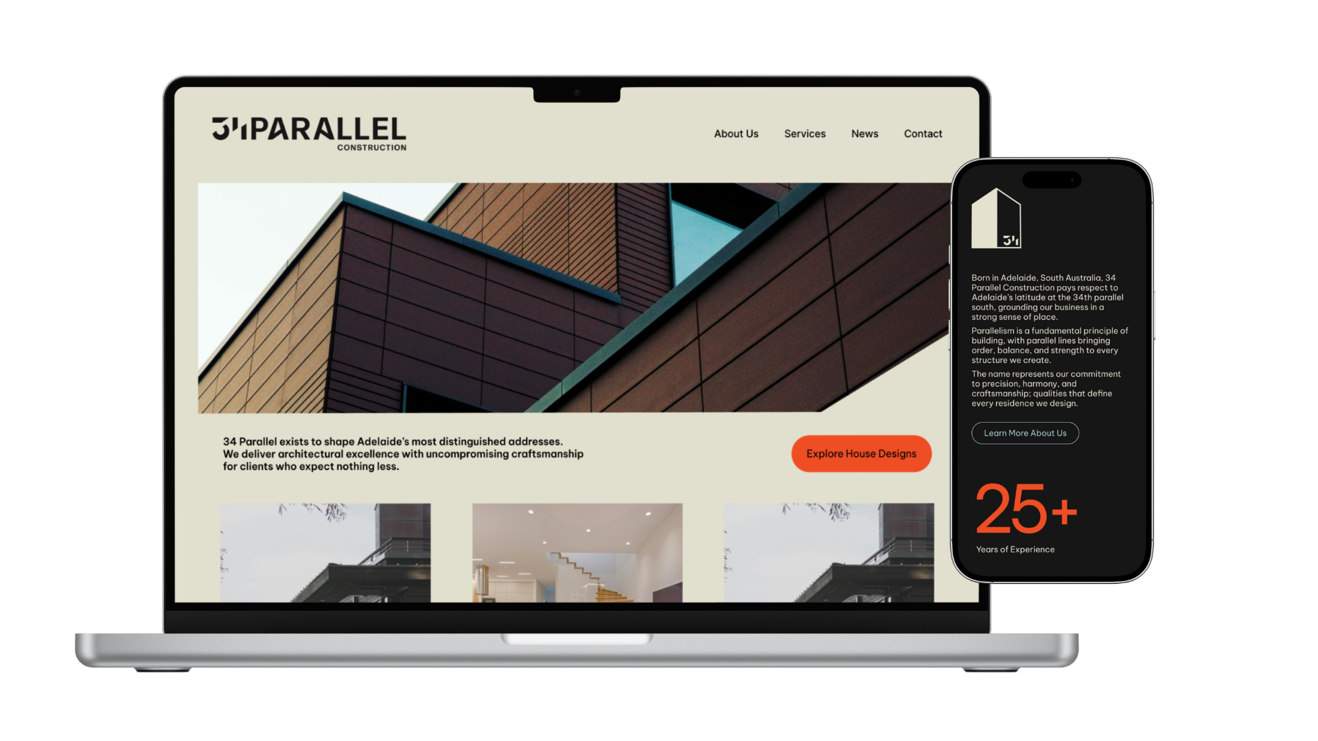 brand identity  and website for construction company australia