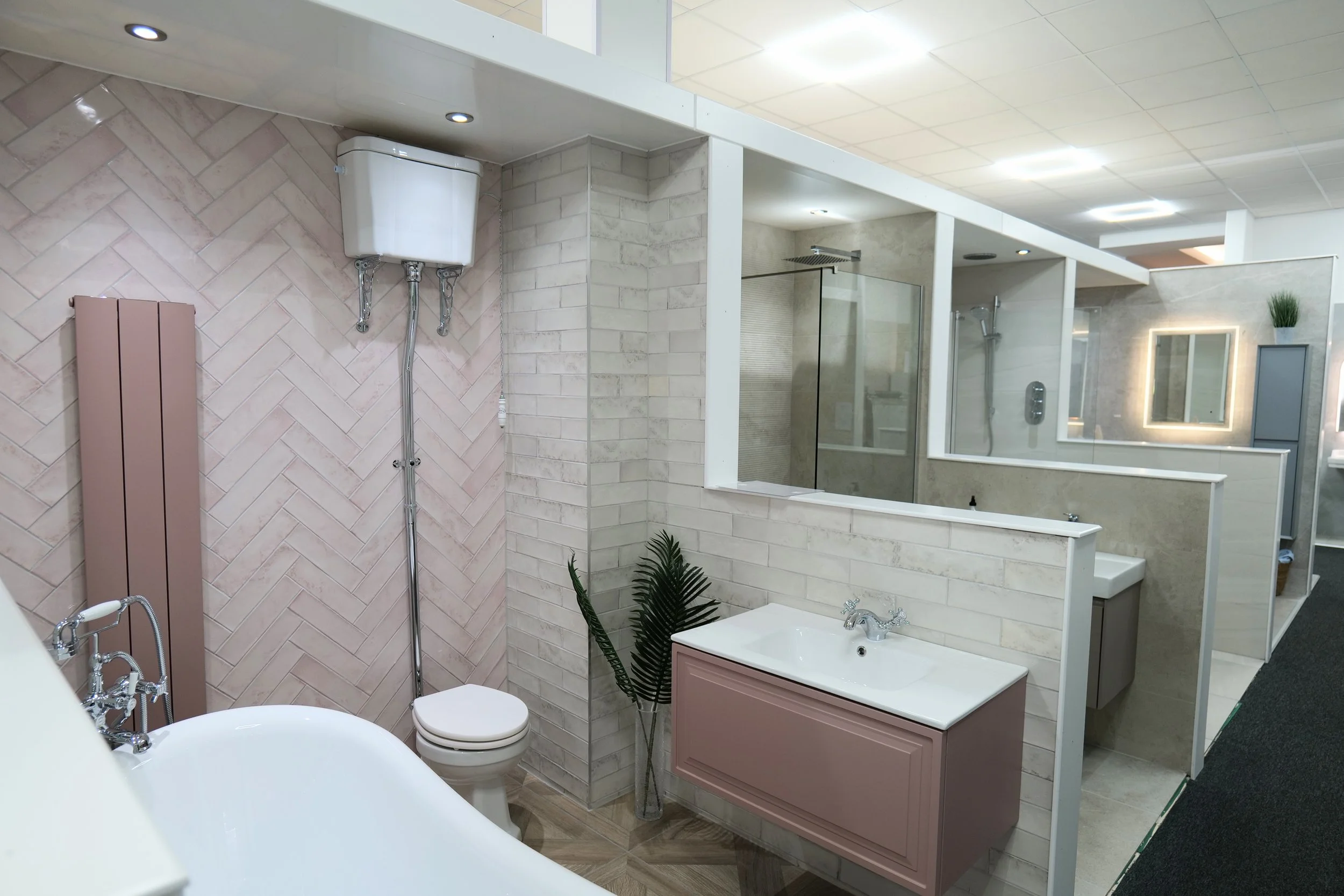 Bathroom Showroom Stands in Hillington