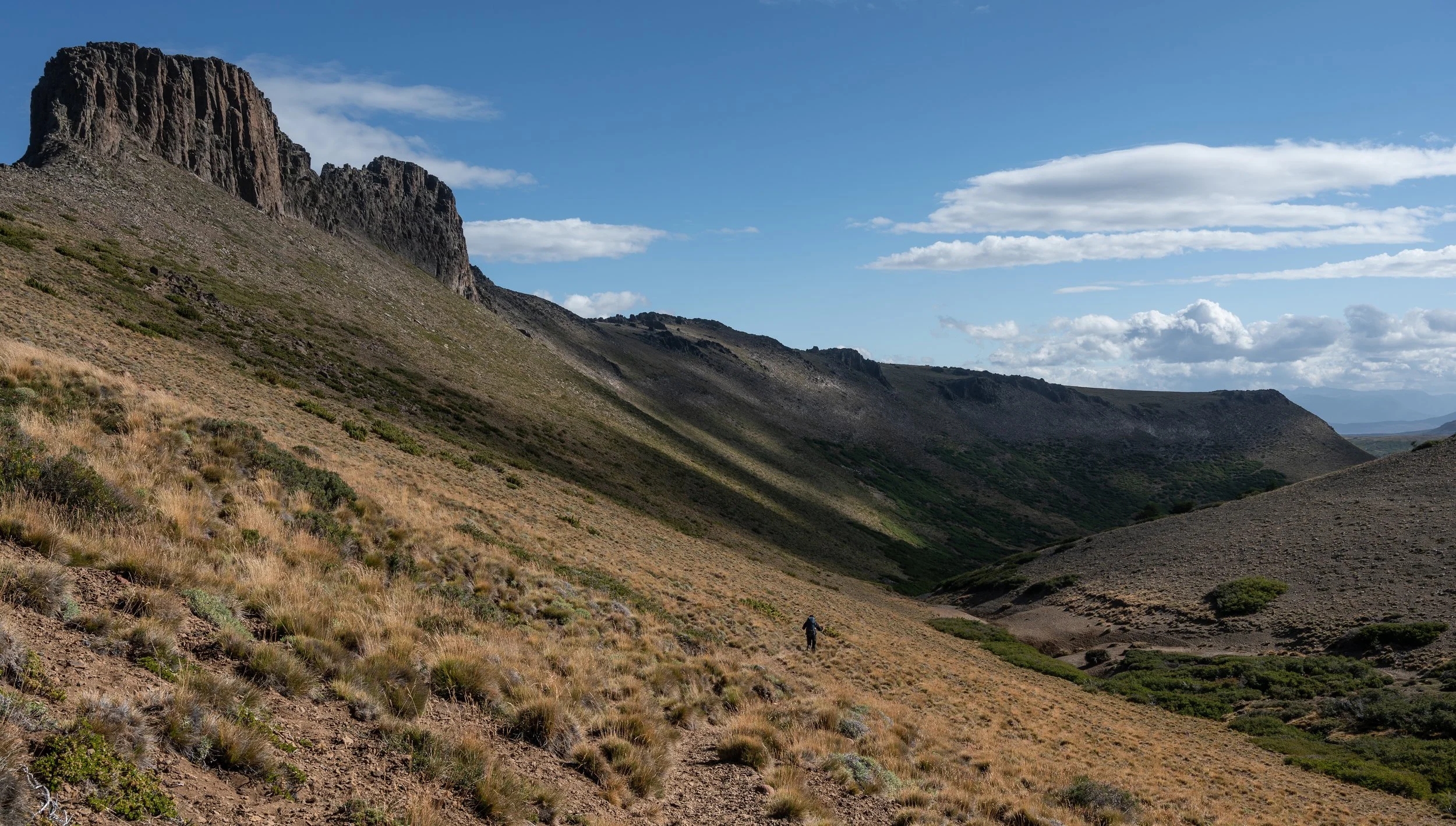 Approaching Laguna Verde, our latest campsite. One of the first real clouds of our journey brought us our first rain as well.