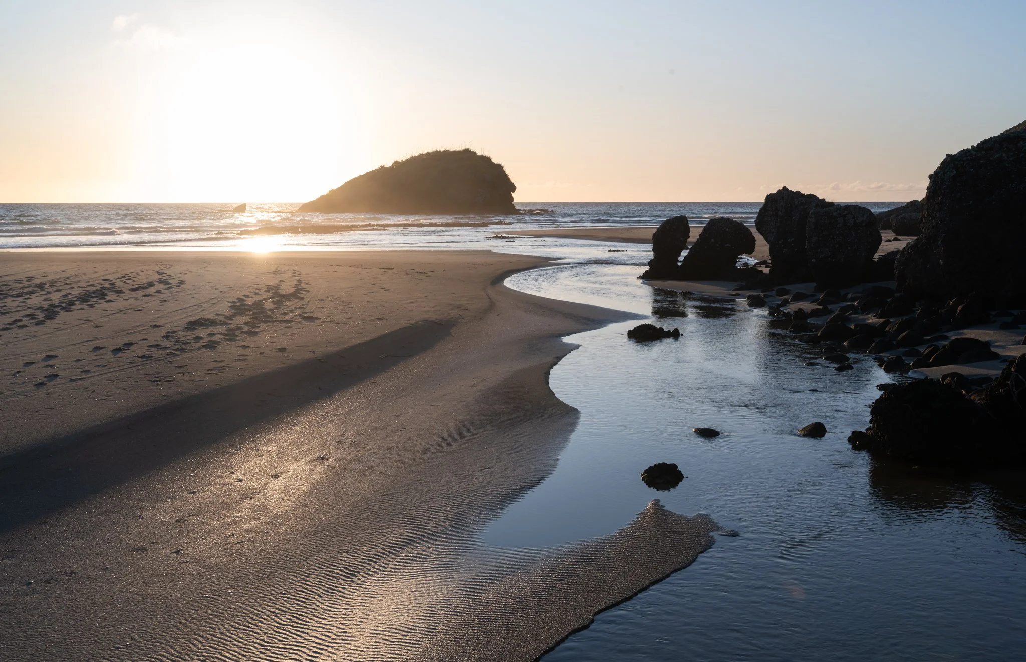 Sunset on the Kapowairua/Spirits Bay where the souls leave this world. 