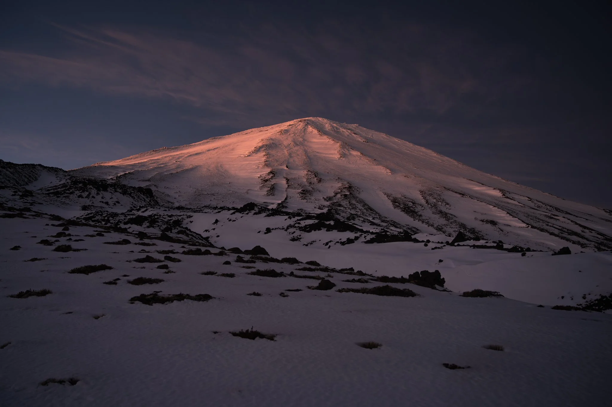 First time ascending Ngauruhoe was in winter. It was Mike's initiation using winter gear and he would go on and buy it's own equipment shortly after.