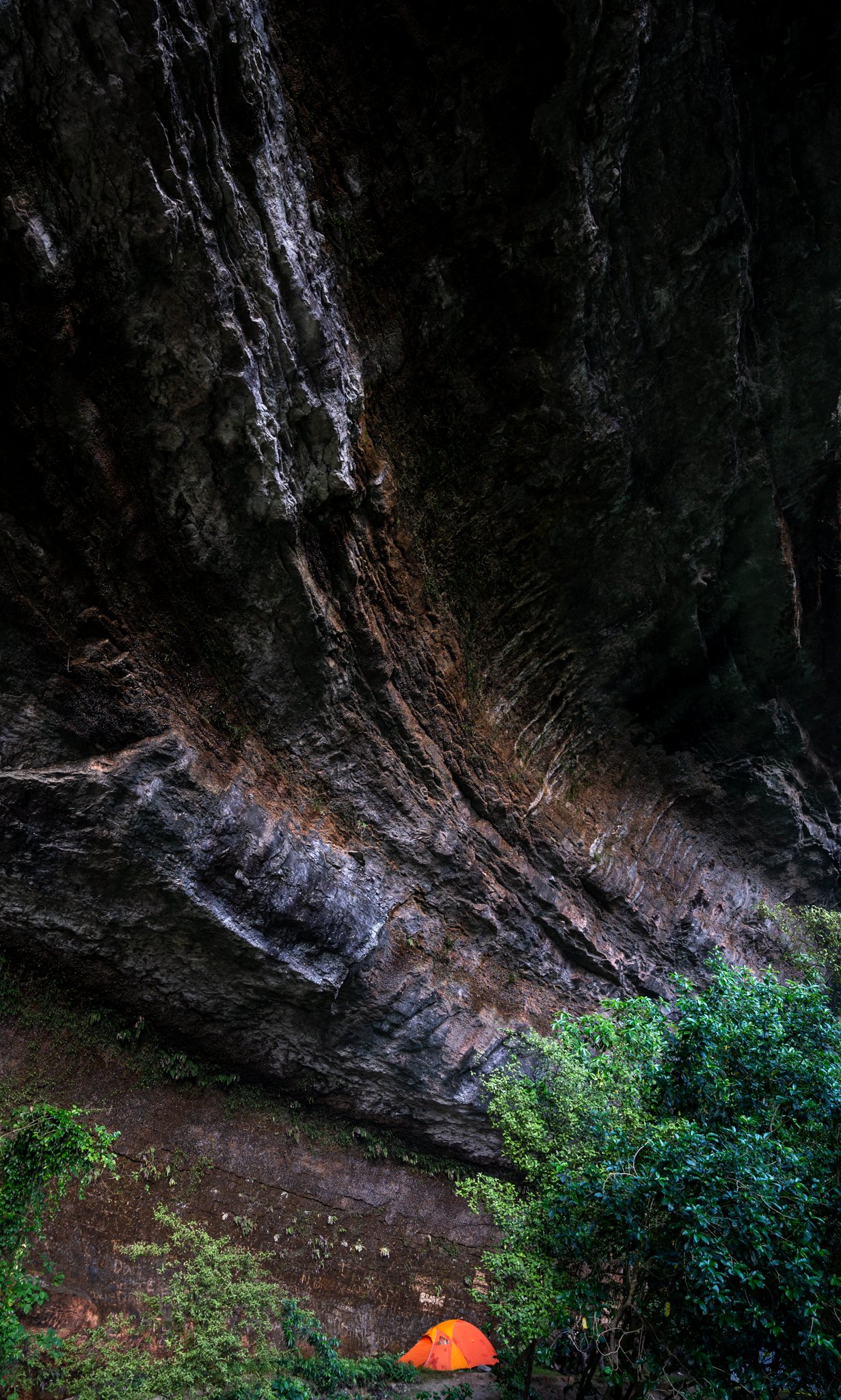 The Ballroom Overhang - a massive limestone rock shelter located along the Fox River.