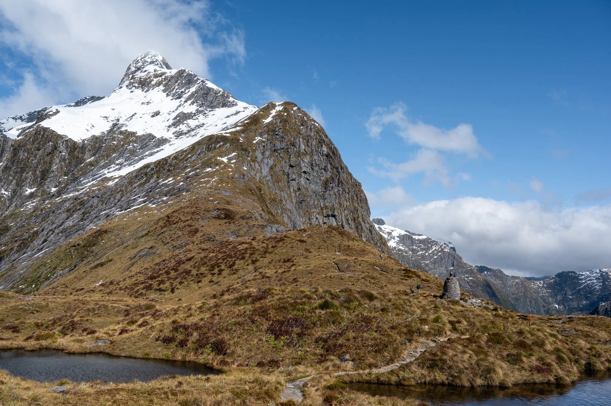 McKinnon Pass (1154 m.a.s.l.) on the Milford Track is known to local Māori as Omanui meaning "the great escape".