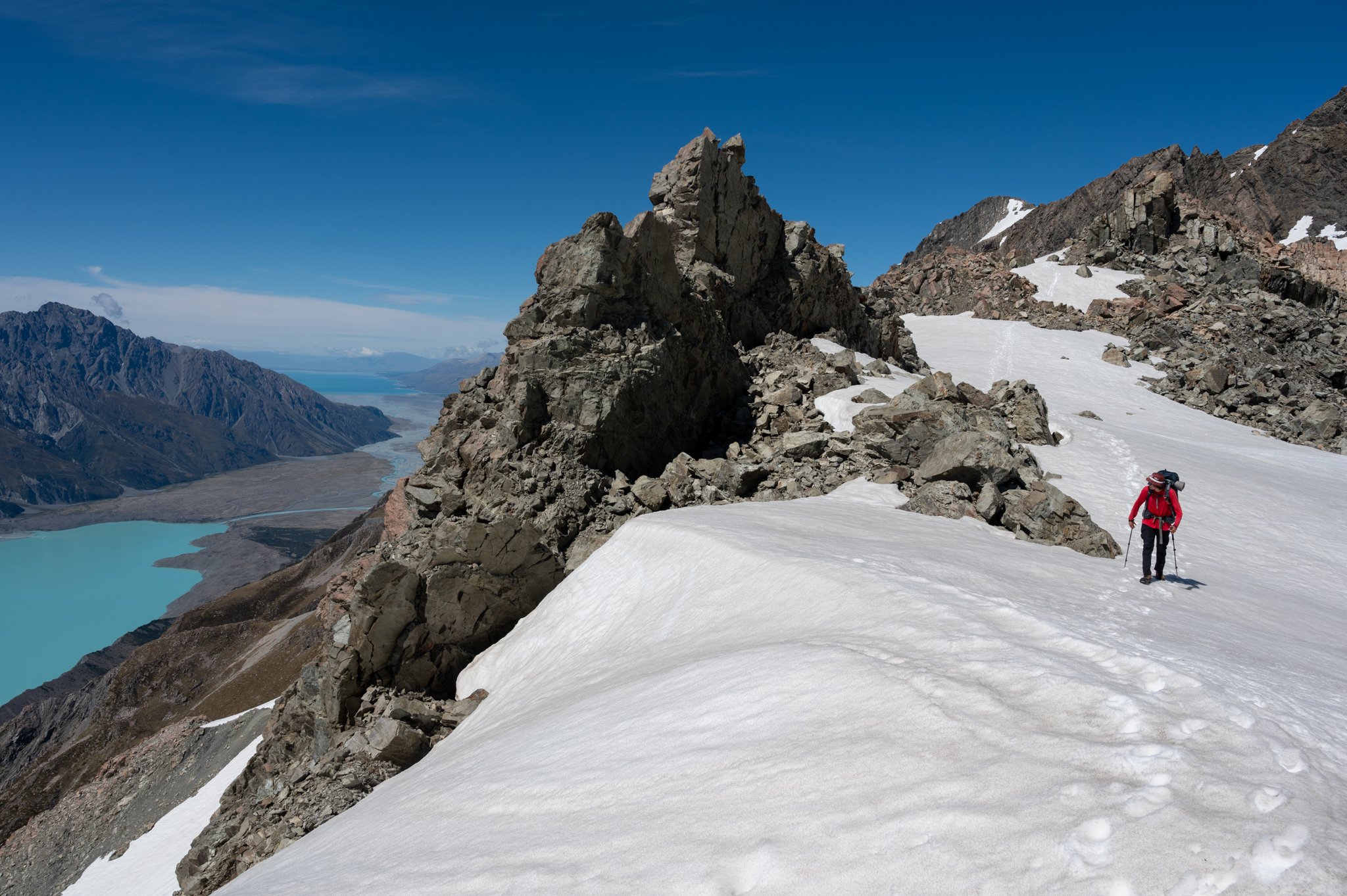 Descending into Tasman Valley.
