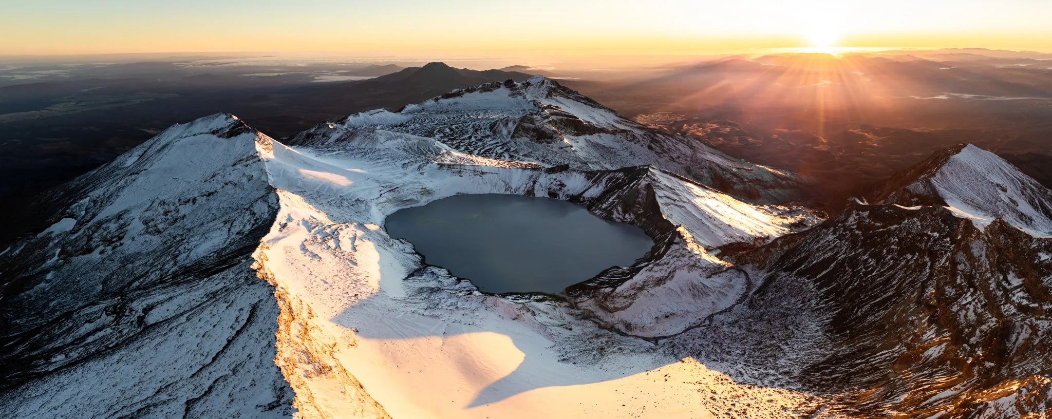 Sunrise from Tahurangi the highest point of New Zealand's North Island. 