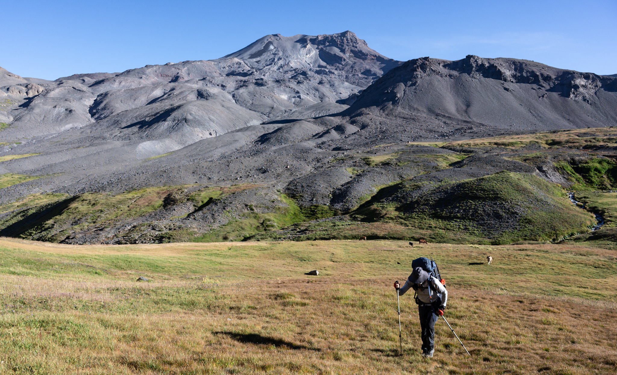 Leaving Volcán Chillán in the background.
