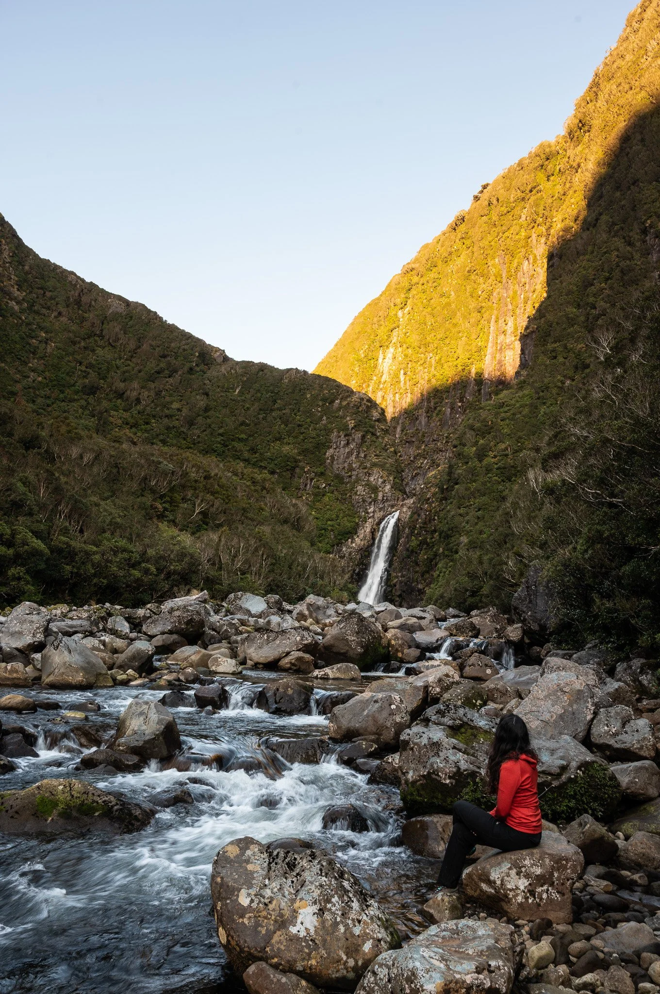 Bells Falls is a picturesque waterfall cascading 31 meters through lush native bush, offering a tranquil spot.