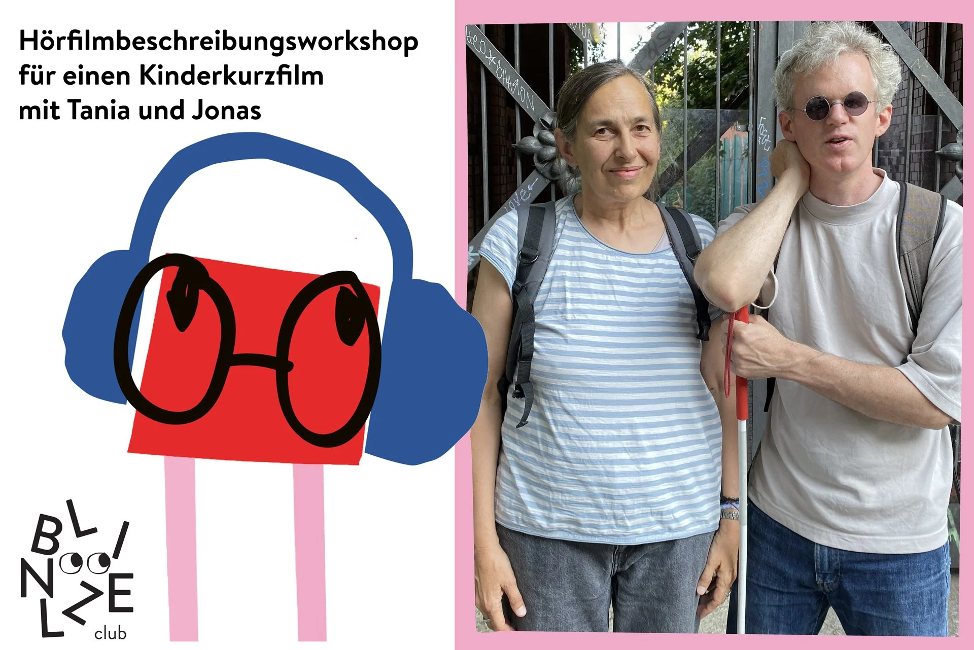 Hörfilmbeschreibungsworkshop für einen Kinderkurzfilm mit Tania und Jonas