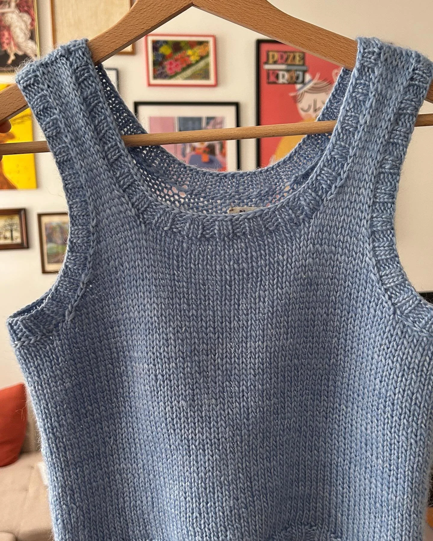 blue version of the Leo vest in the making 🫐
