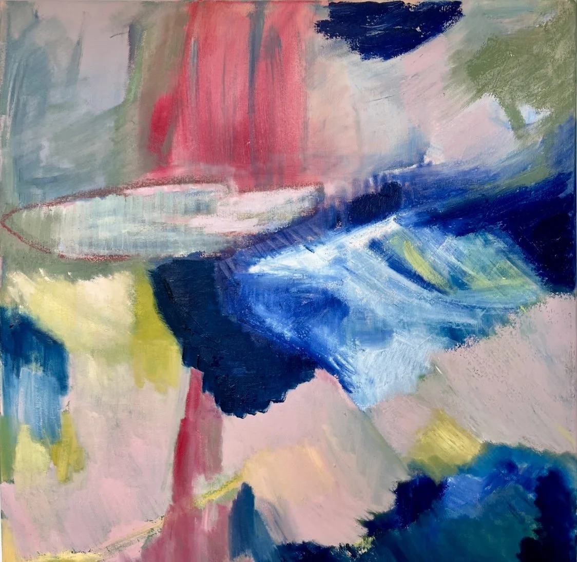 Blue and Sentimental
Oil and Oil Stick on Canvas
30"x30"