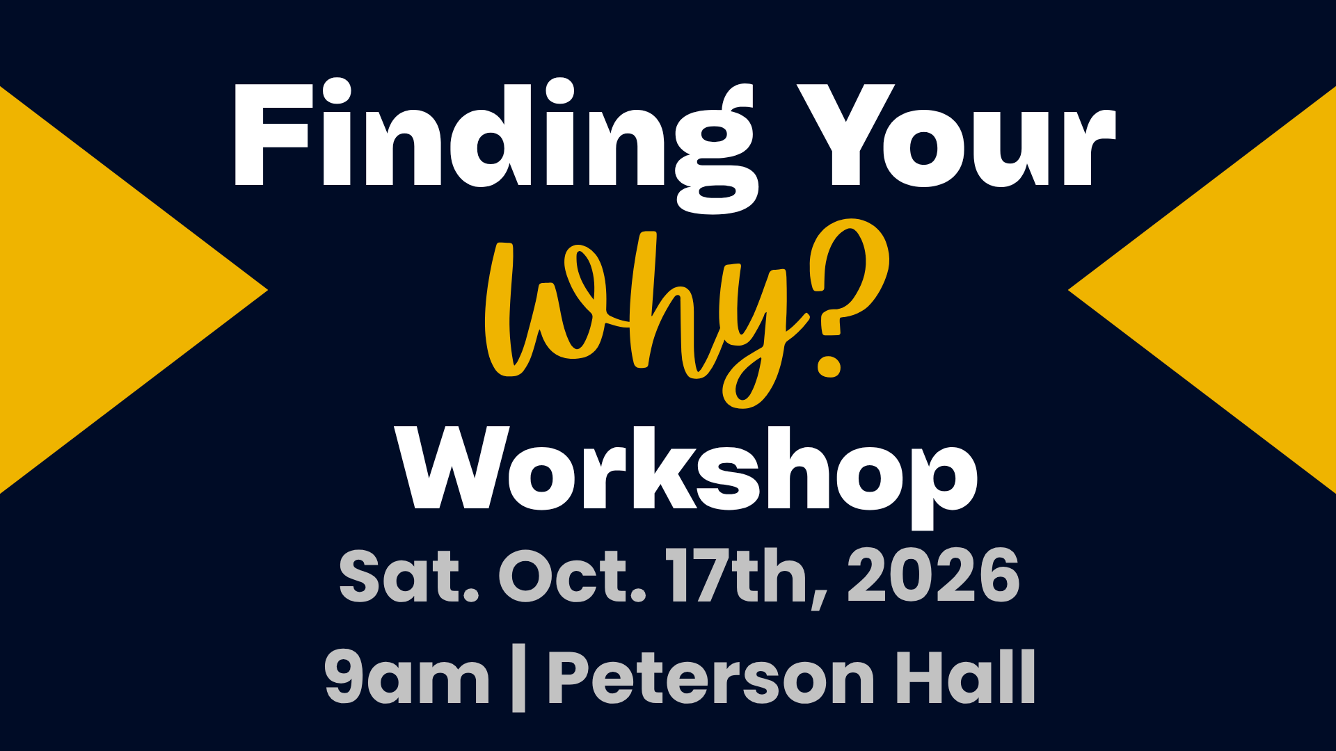 Finding Your Why Workshop