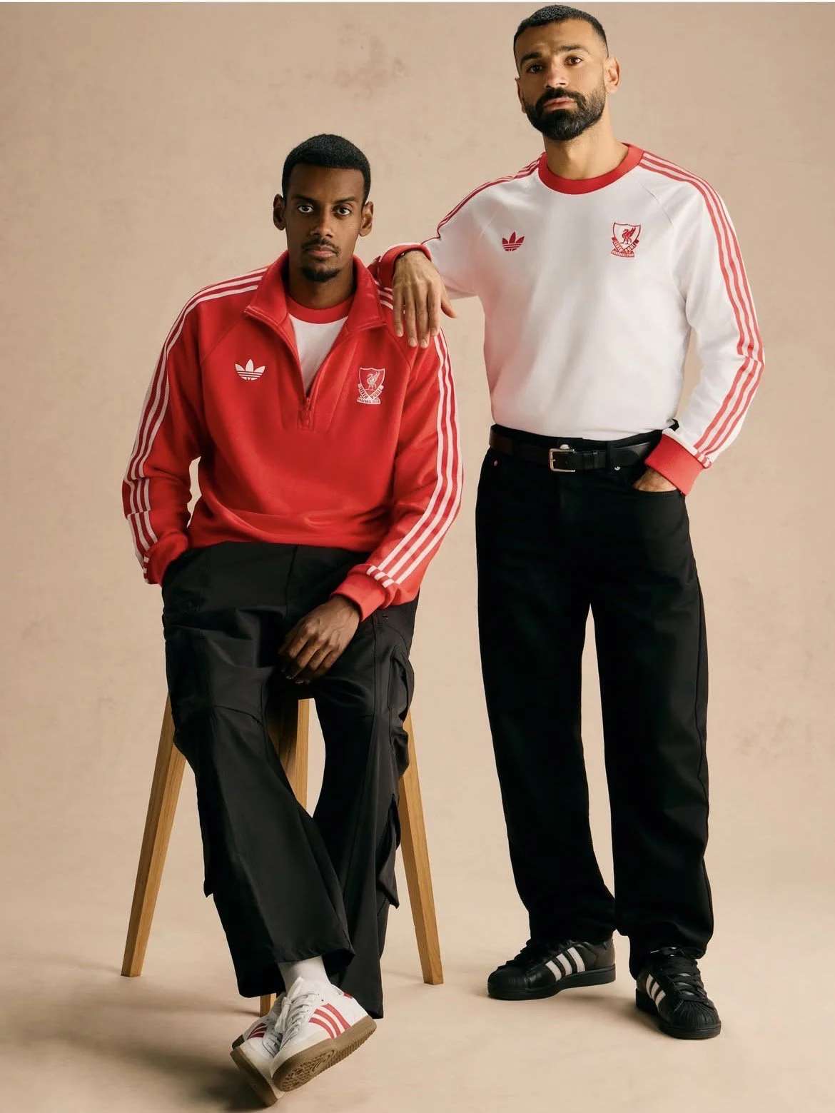 Stone colour hand-painted canvas photography backdrop. Shown in-use for Adidas.