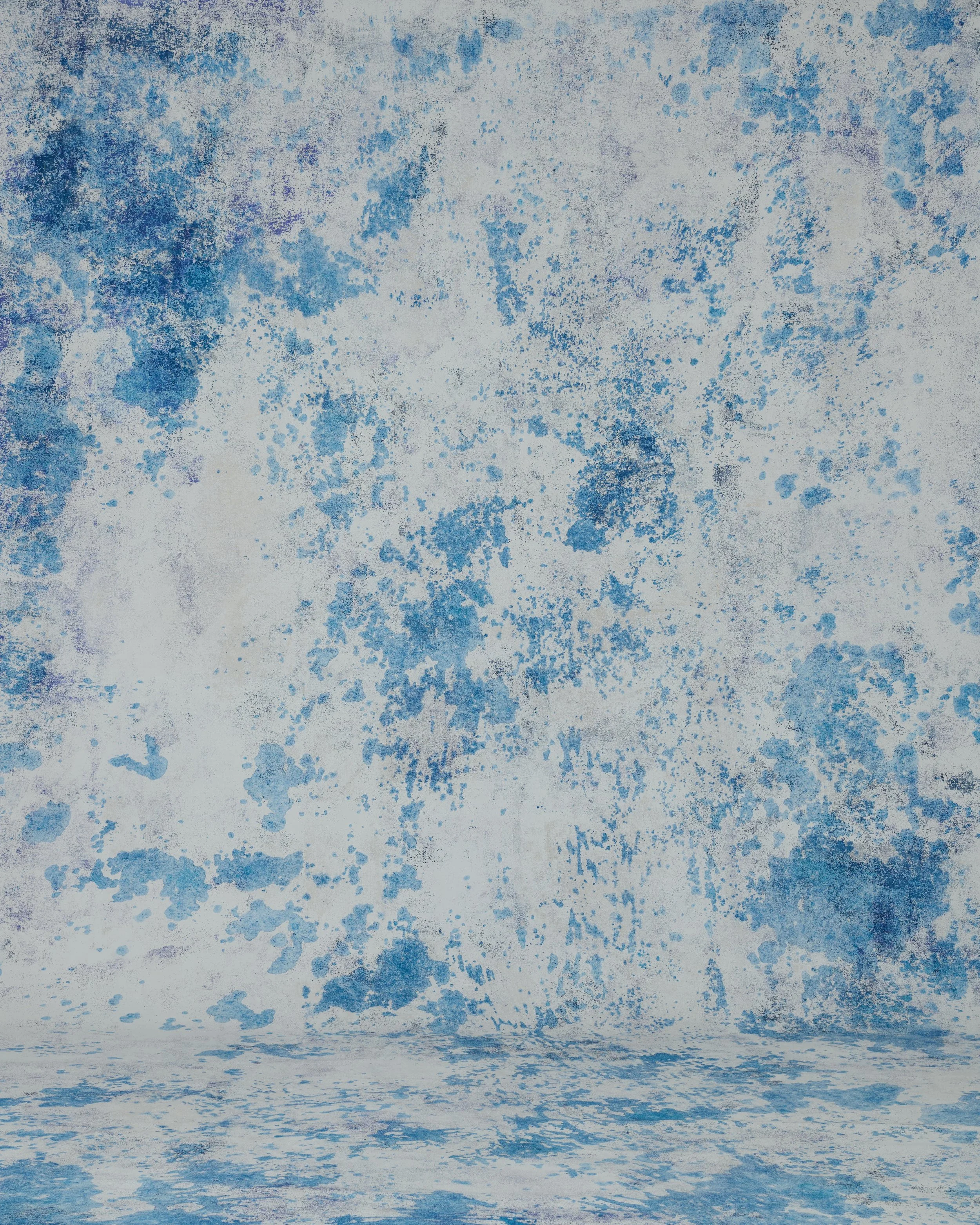 Light blue textured hand painted canvas backdrop to rent