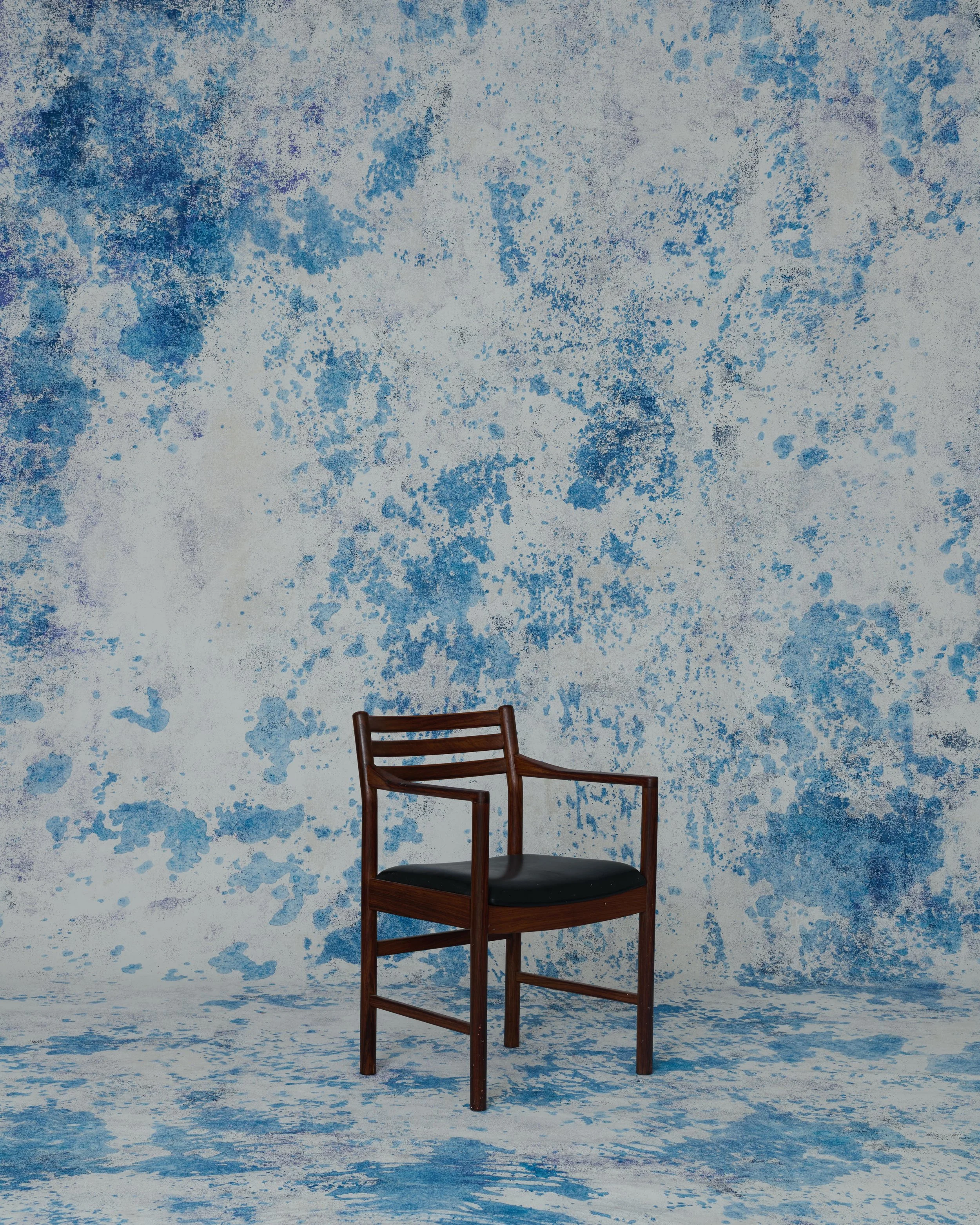 Light blue textured hand painted canvas backdrop to rent