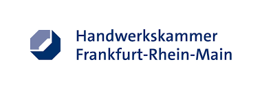 Logo of the Handwerkskammer Frankfurt-Rhein-Main with a hexagon icon and the organization's name in German.