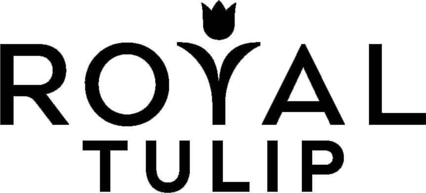 Logo with the words "Royal Tulip" and a stylized tulip graphic at the top of the text.