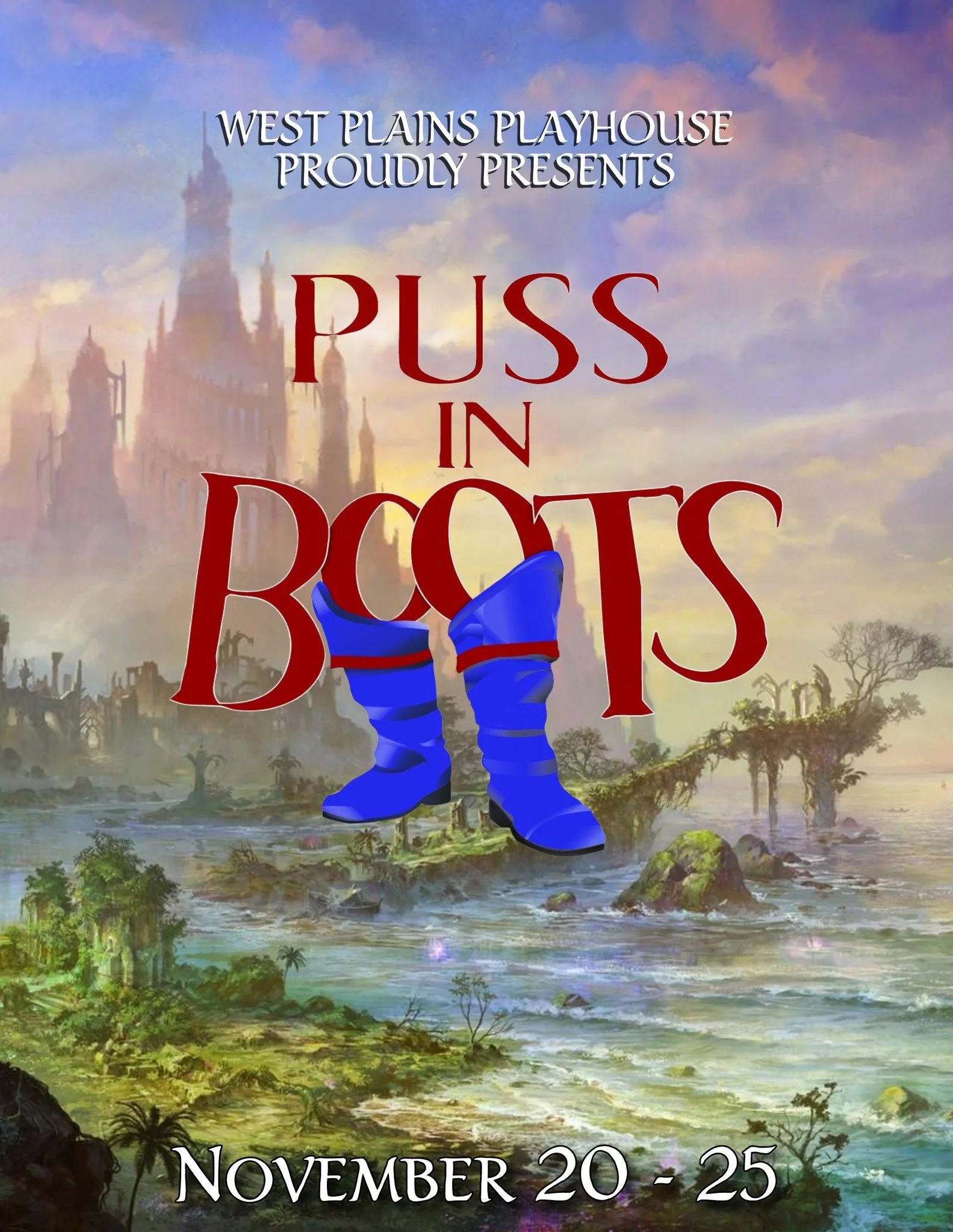 Live Theater ~ “Puss in Boots” West Plains Playhouse Production @ Dev's Grand Ballroom 