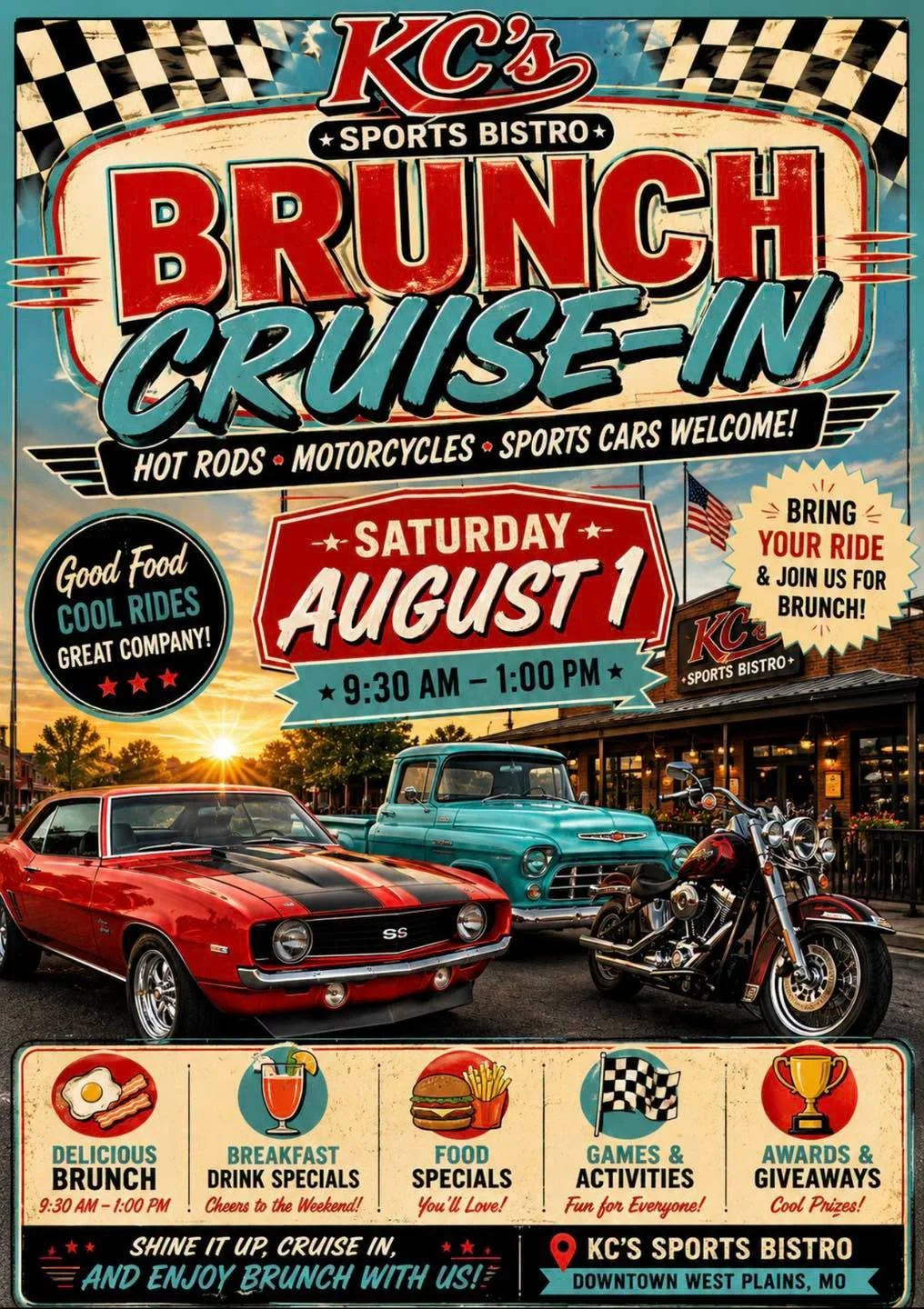 KC's Sports Bistro Brunch Cruise-In