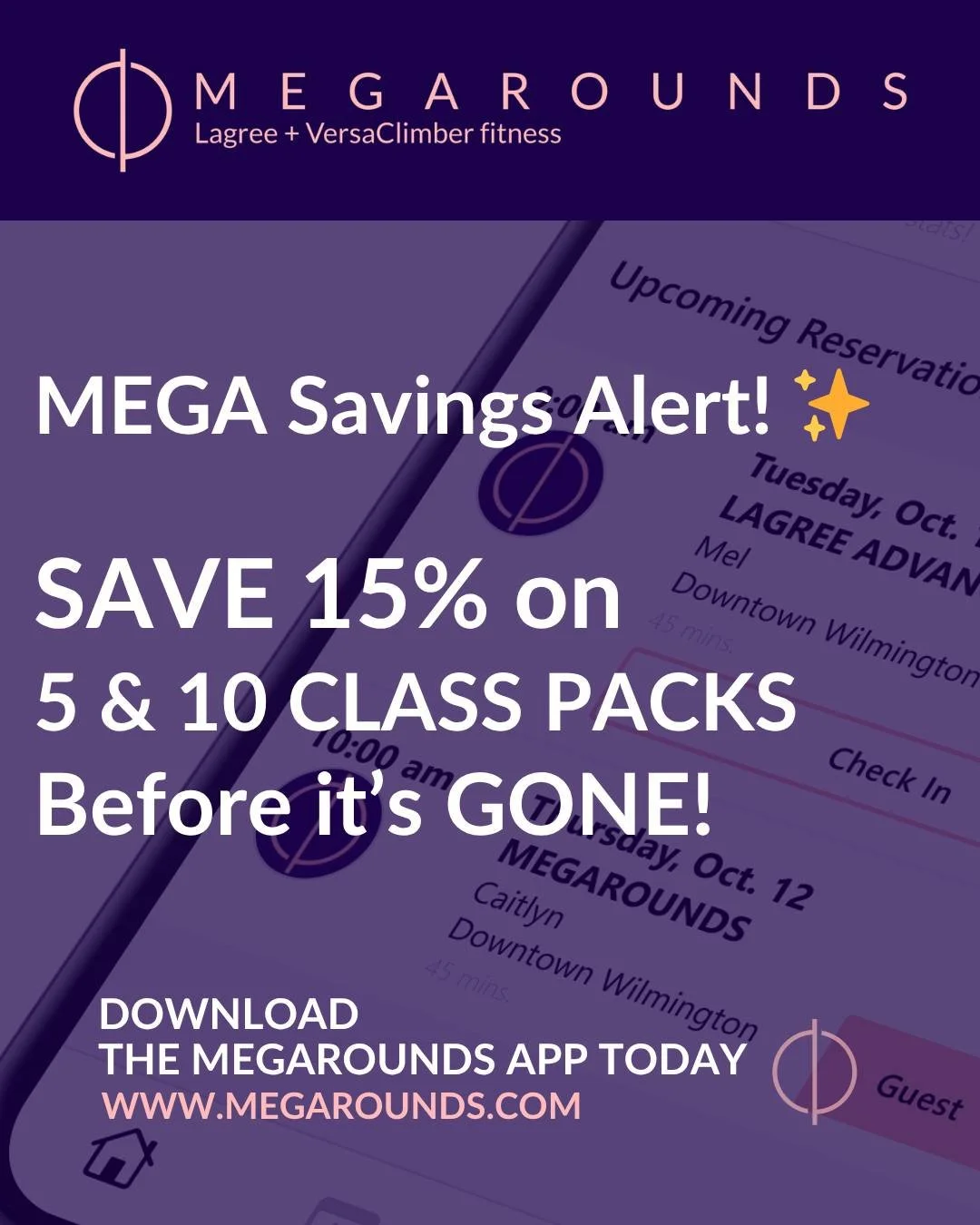 💰 MEGA SAVINGS ALERT! 💰

Your plan to get Fit AF for the holidays just got a serious upgrade.
We're dropping a major deal for those who are looking to level up their workout:

SAVE 15% on both our 5-Class Packs and 10-Class Packs NOW

This isn't a 