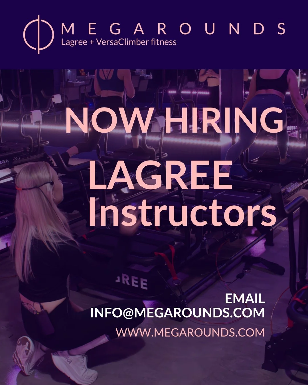 📣 Now Hiring: Become a Lagree Instructor at MEGAROUNDS!

Are you ready to start leading the shake?

MEGAROUNDS is seeking passionate, dedicated, and knowledgeable individuals to join our studio in downtown Wilmington. We offer a high-quality, growth