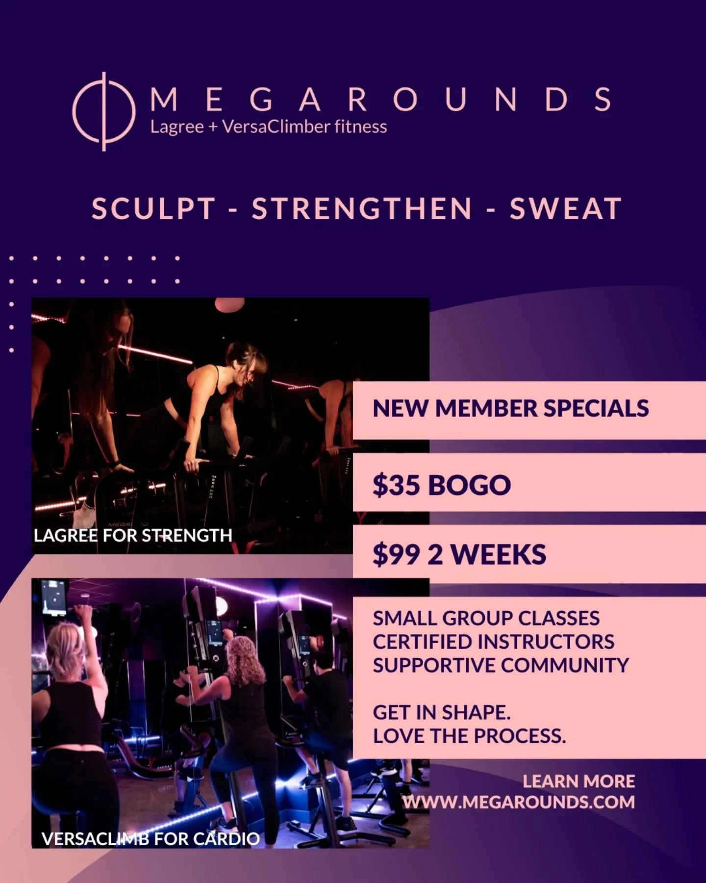 THE STUDIO YOU&rsquo;VE BEEN WAITING FOR ✨

Welcome to MEGAROUNDS. If you&rsquo;re bored with your current routine, tired of plateauing, or dealing with nagging injuries from other workouts&mdash;it&rsquo;s time for something that can make you strong