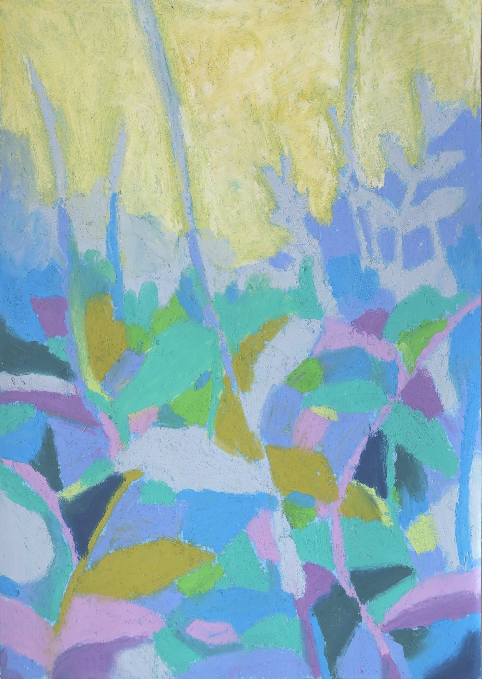 Foggy 
Oil pastel on paper 
13 × 18.5cm | 5.1 × 7.2 in 
£100