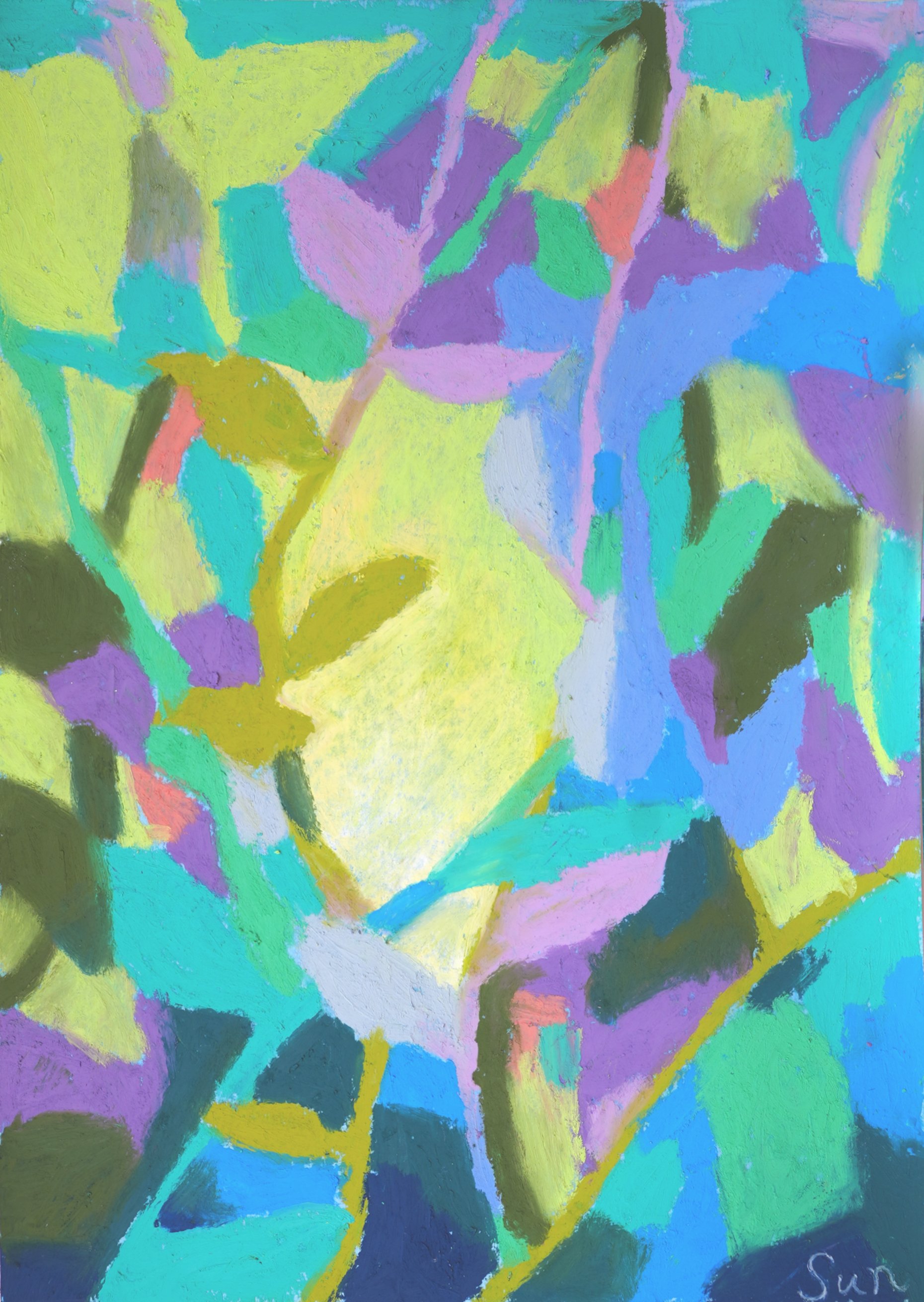 Hunting Like a Cat 
Oil pastel on paper 
13 × 18.5cm | 5.1 × 7.2 in 
£100