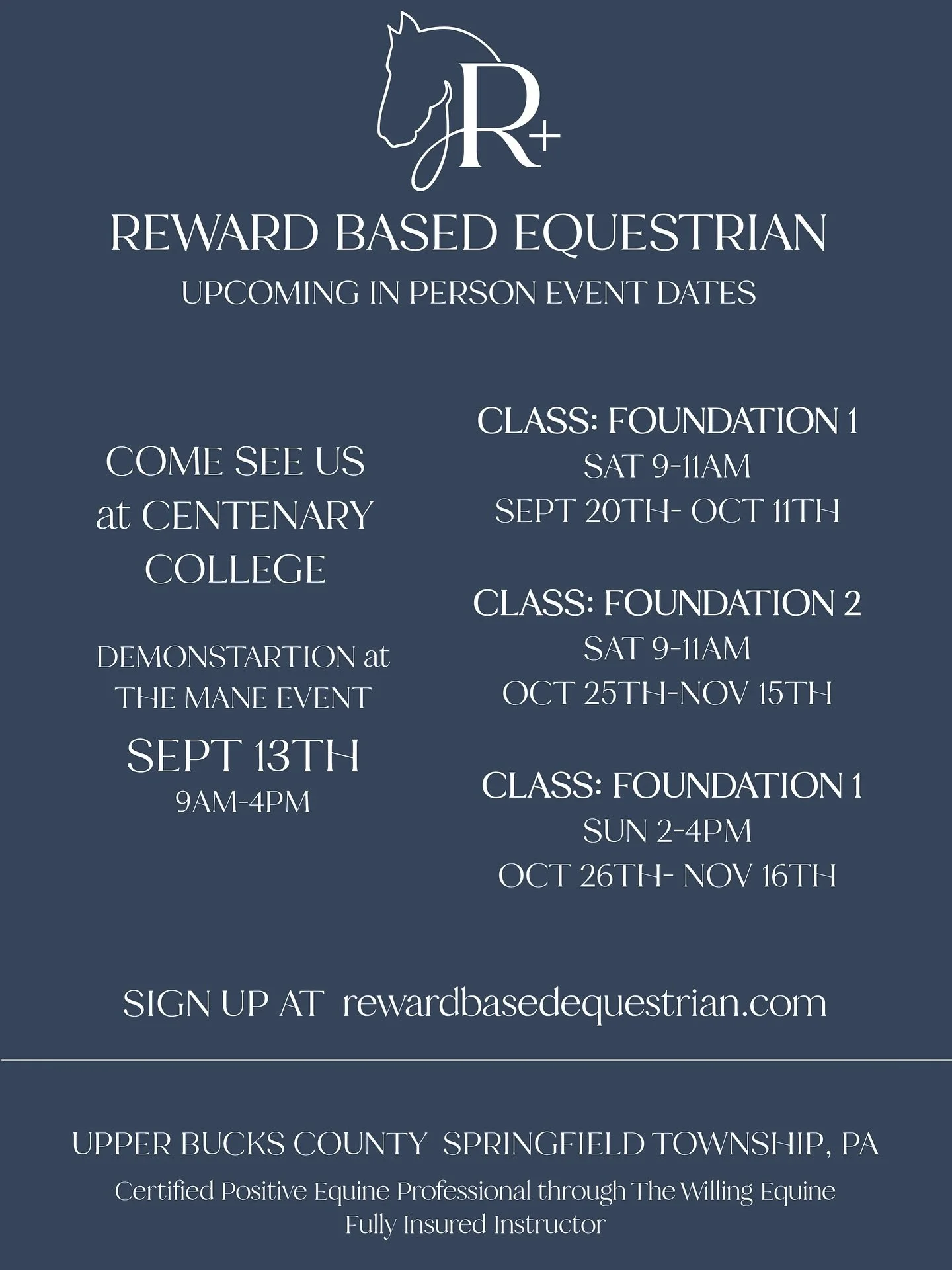 Updated in Person Events

Will post more about the upcoming foundation classes, until then if you are local, check out the website and add your name to the email list for a discount!