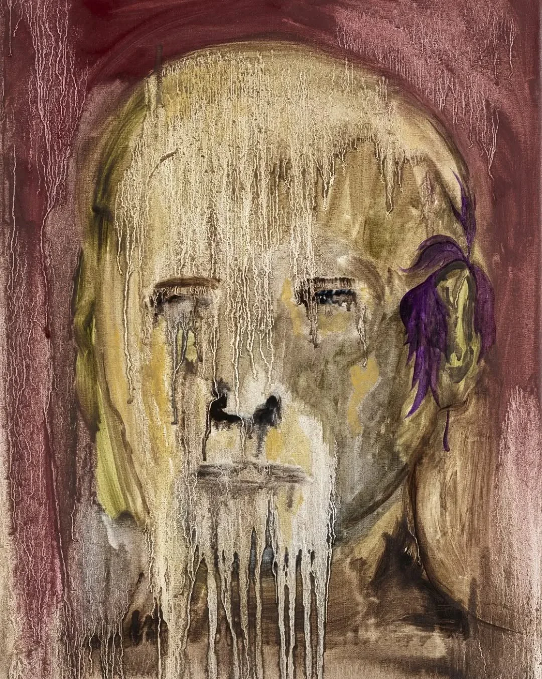 Quando bevi il tè, stai bevendo le nuvole' (2021) Oil on canvas, 40x30