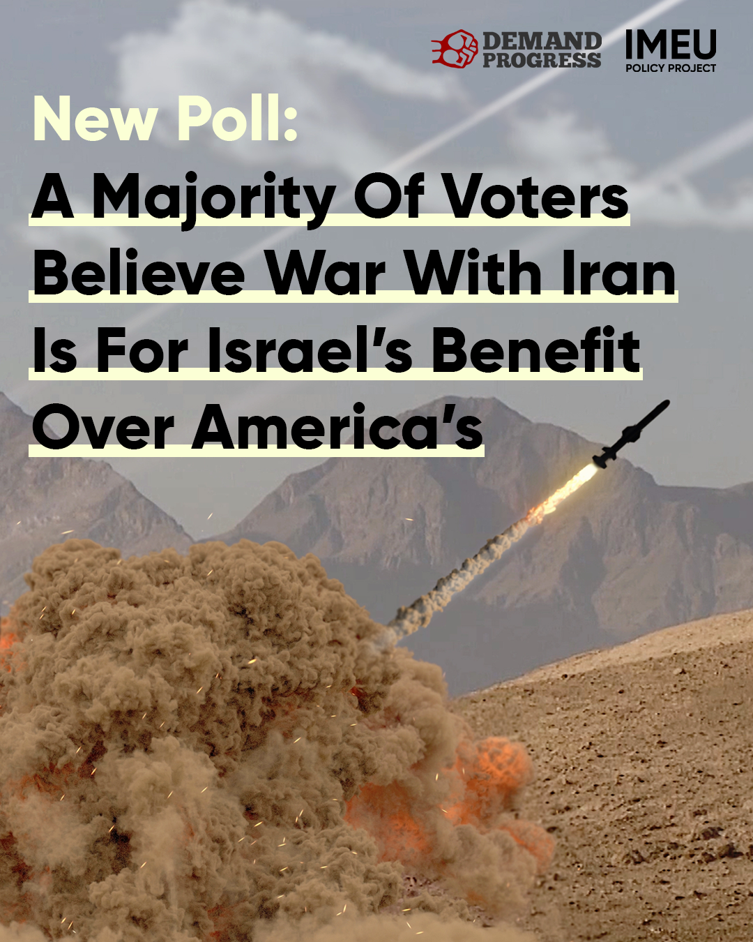 New Poll: Majority of Americans Say Iran War Is For Israel's Benefit Over America's